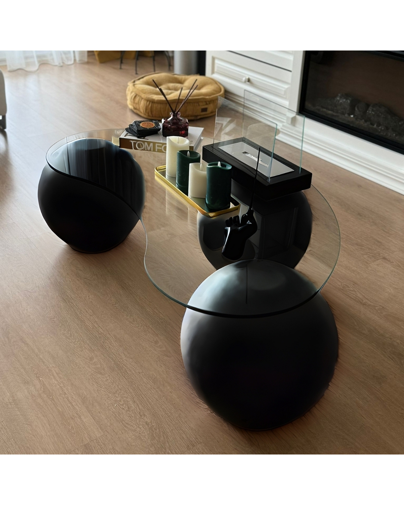 Beyaz Fiber Küre Orta Sehpa Modeli Küre Fiber Orta Sehpa Beyaz Model