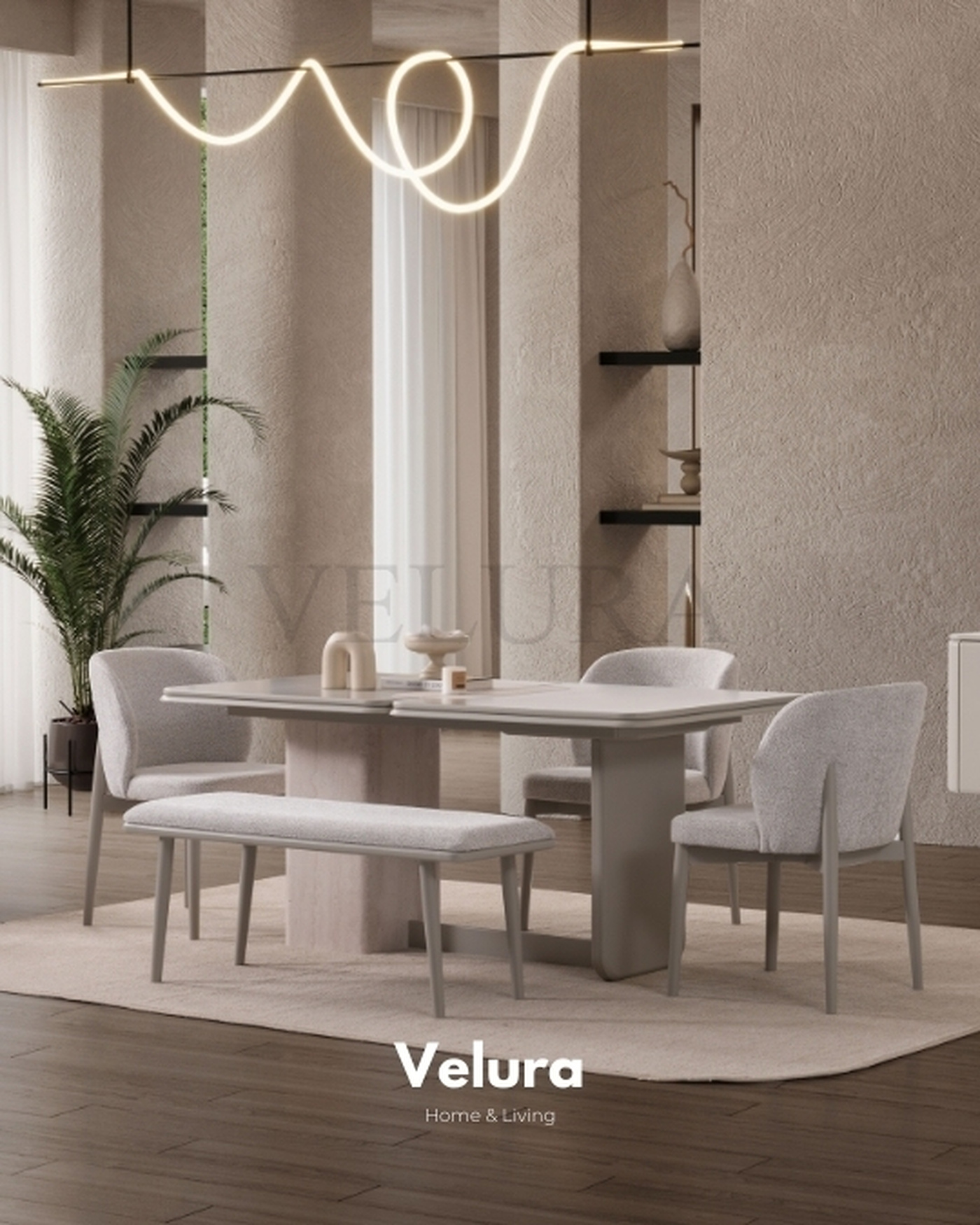 Enna Yemek Takımı - Modern Krem Tasarım Enna Yemek Takımı krem renk modern tasarım