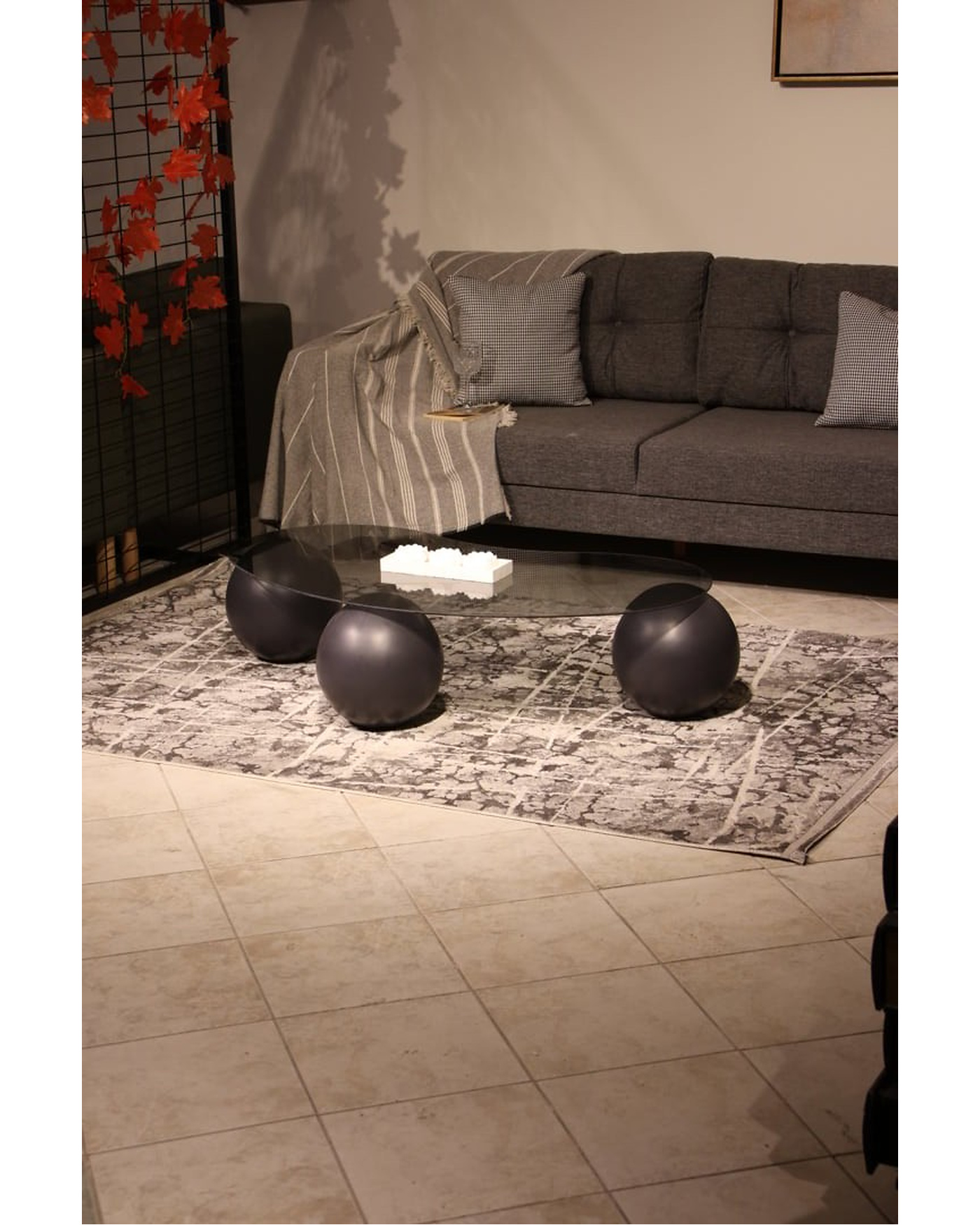 Velura Home antrasit cam sehpa