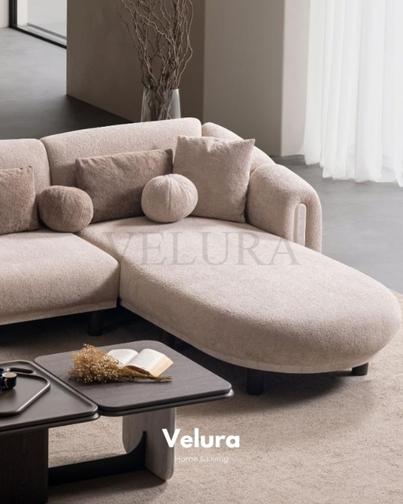Şık ve farklı tarzıyla Hermes L köşe koltuk
