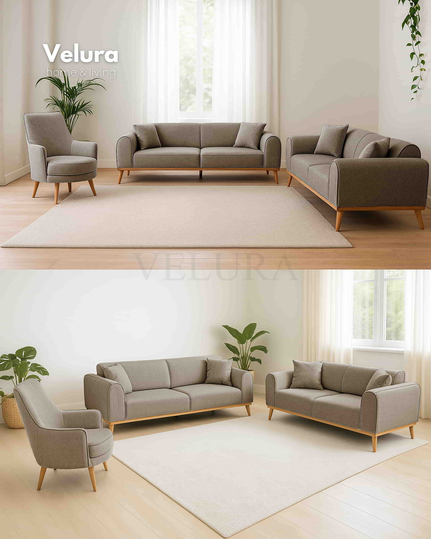 Valo Krem Koltuk Takımı - Modern ve Şık Tasarım Valo krem koltuk takımı modern tasarım