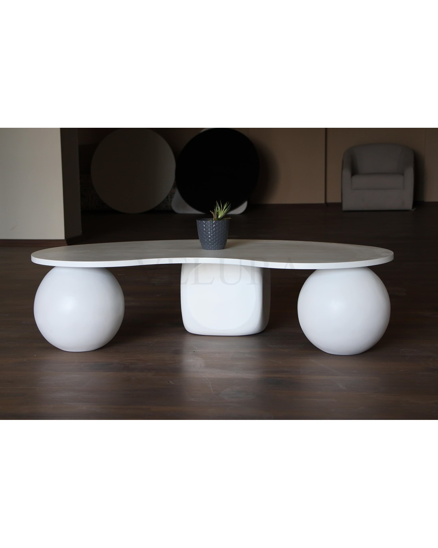 Velura Home beyaz MDF orta sehpa