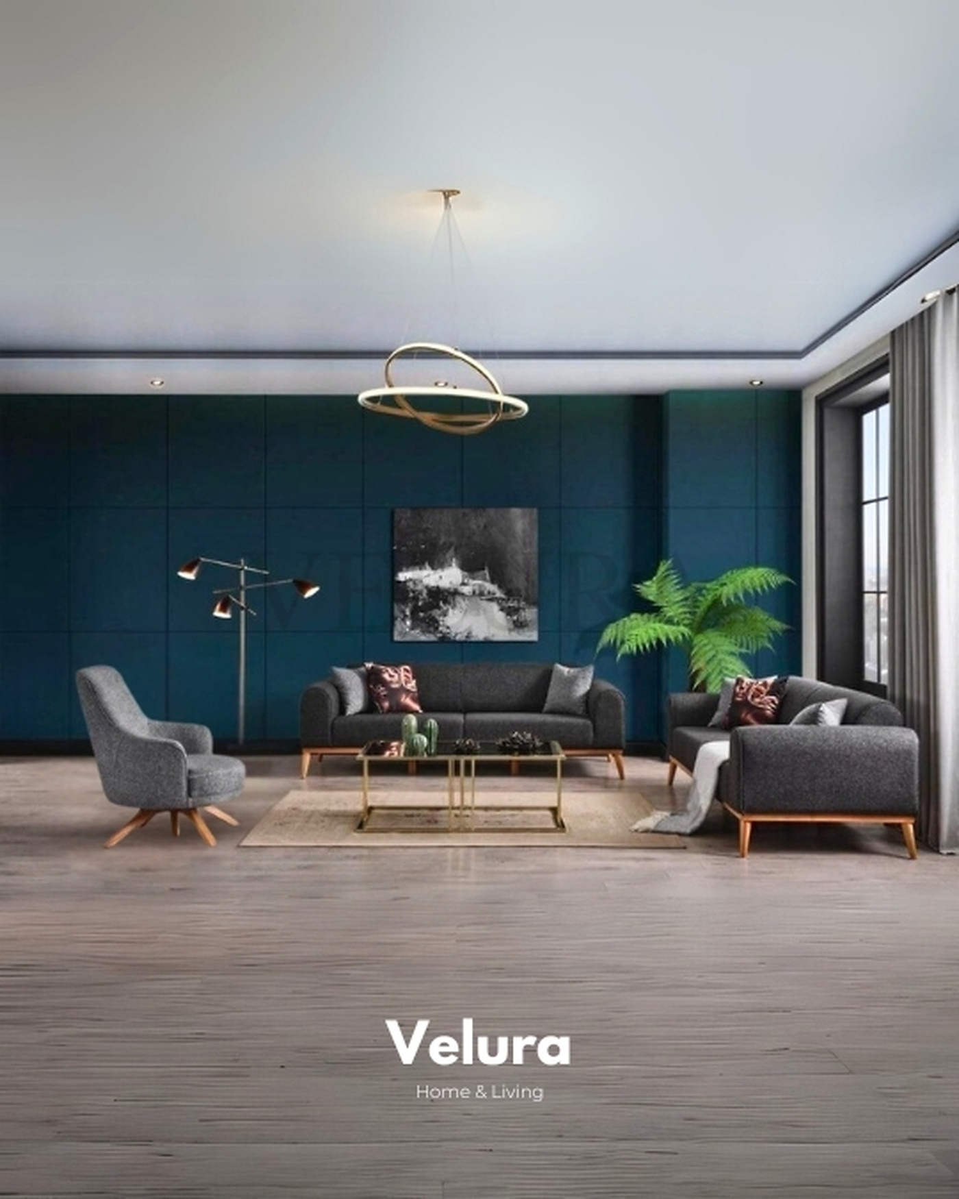 Valo Düğün Paketi | Keten Kumaşlı Koltuk, Ahşap Detaylı Mobilyalar Valo Düğün Paketi – Koltuk, yatak ve yemek odası mobilyaları | Velura Home