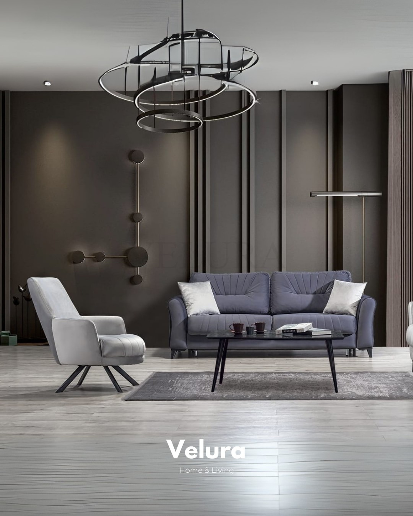 Alaf koltuk takımı yataklı bazalı metal iskelet destekli modern tasarım