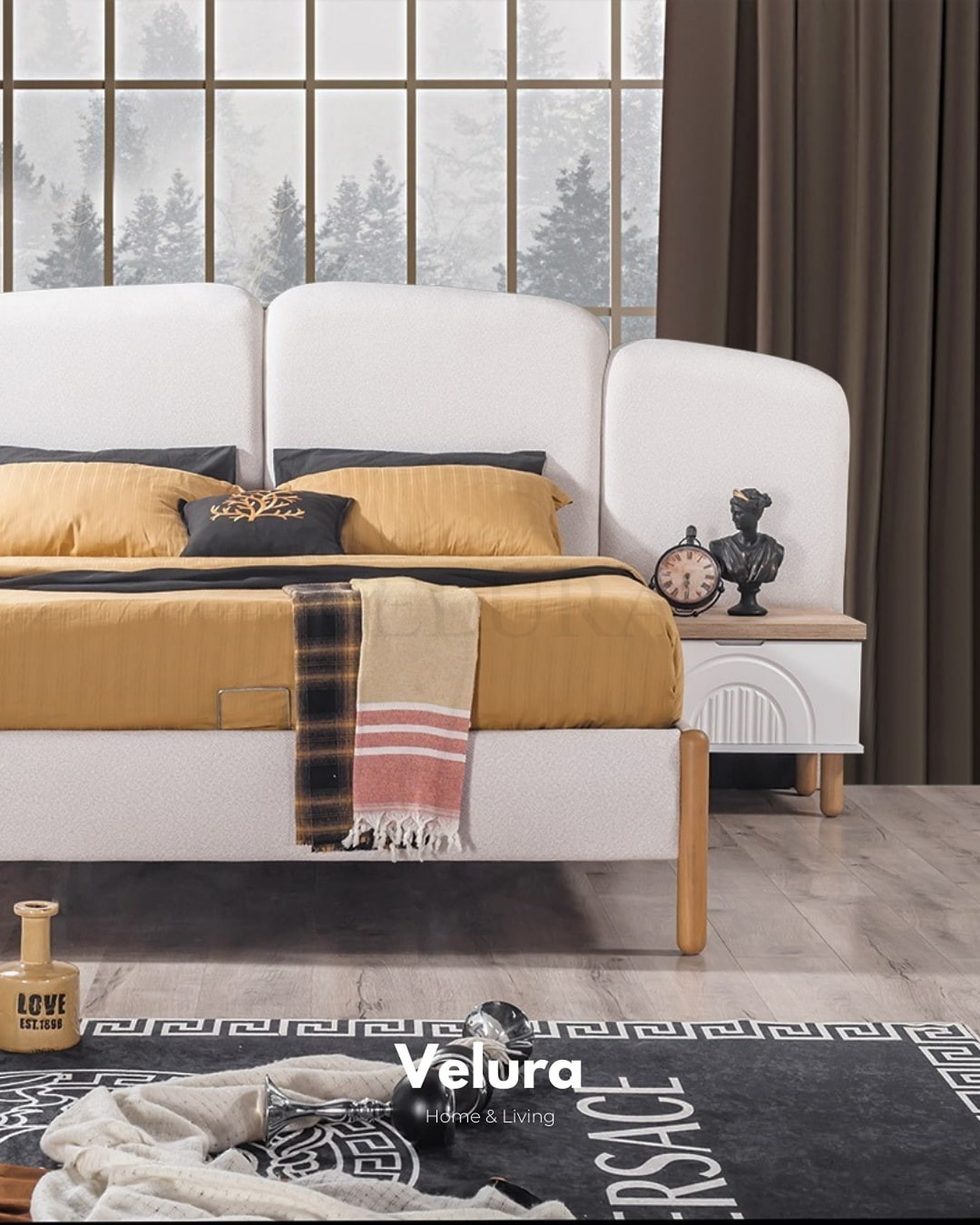 Boerno beyaz bazalı başlık modeli
