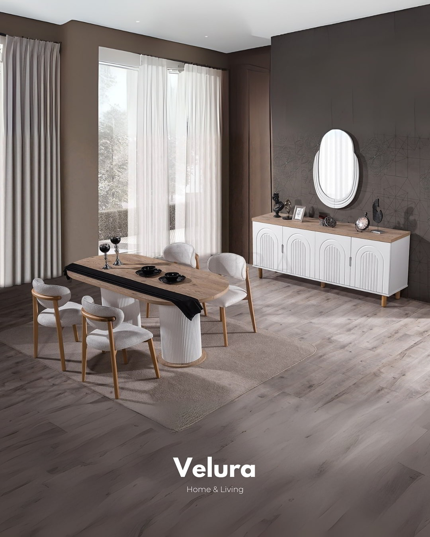 Modern tasarımlı Boerno yemek takımı