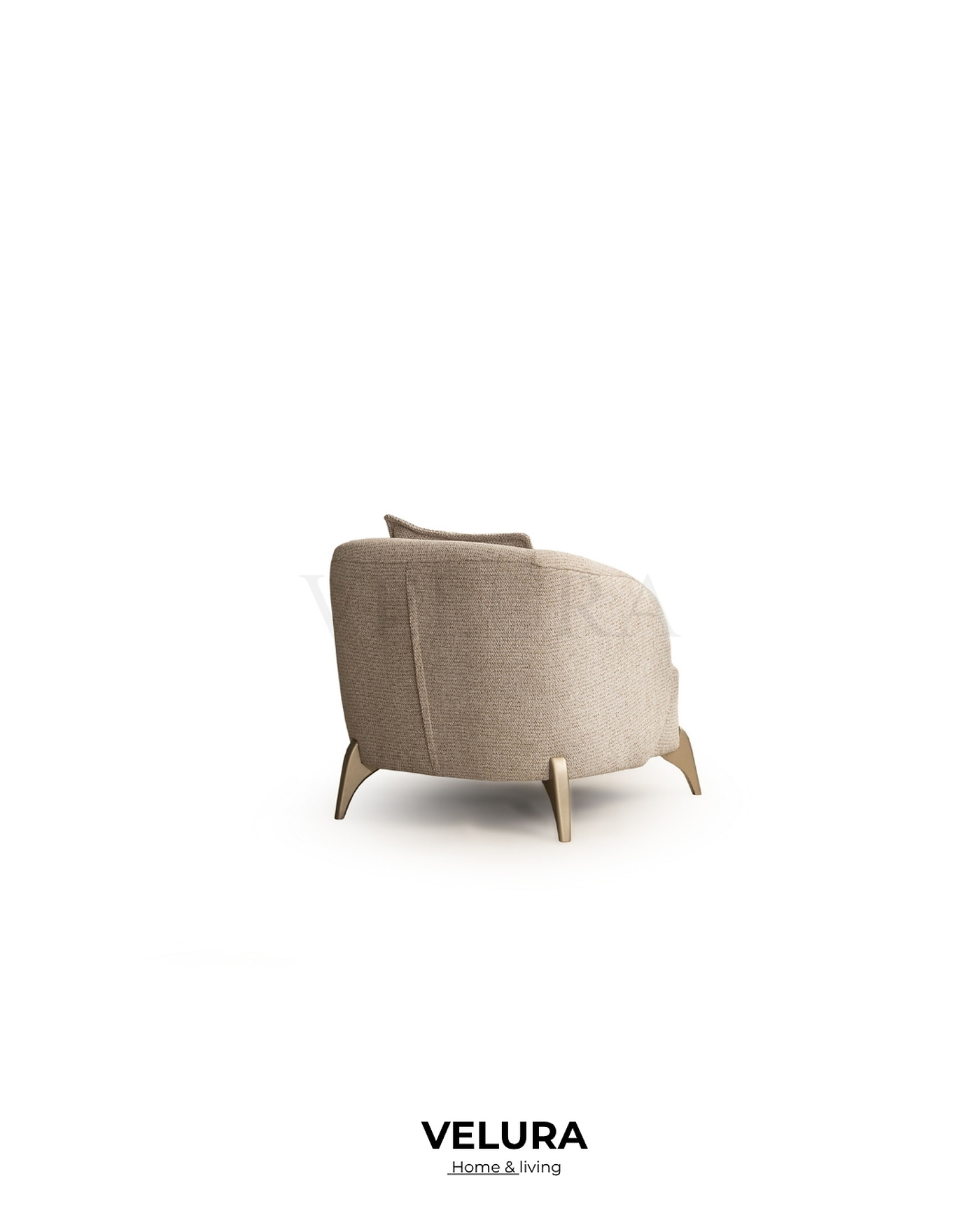 Krem renk Compact berjer modern salonda