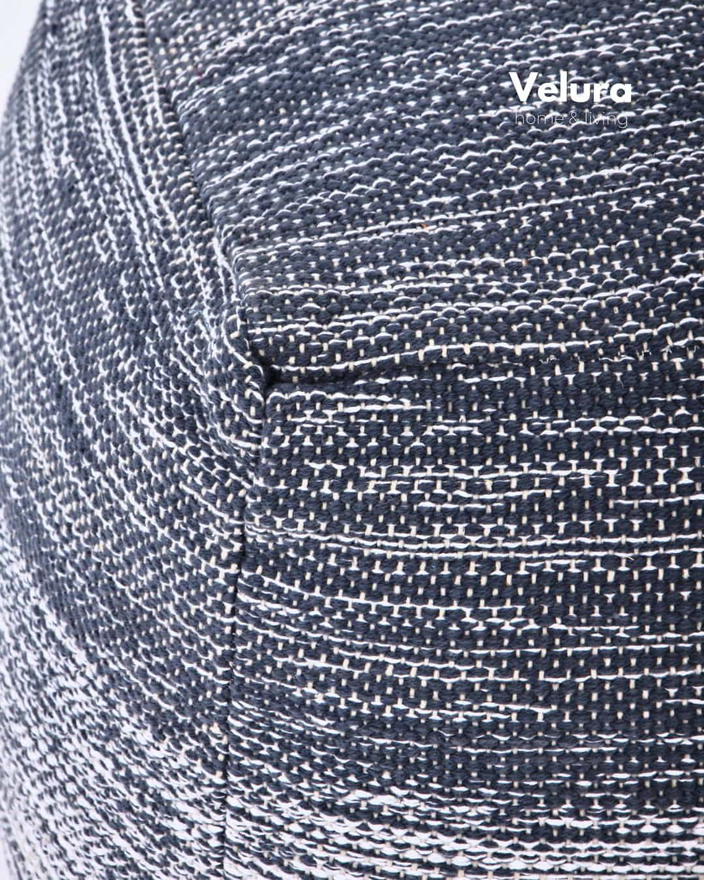 Delight Navy White puf lacivert beyaz geçişli tasarım