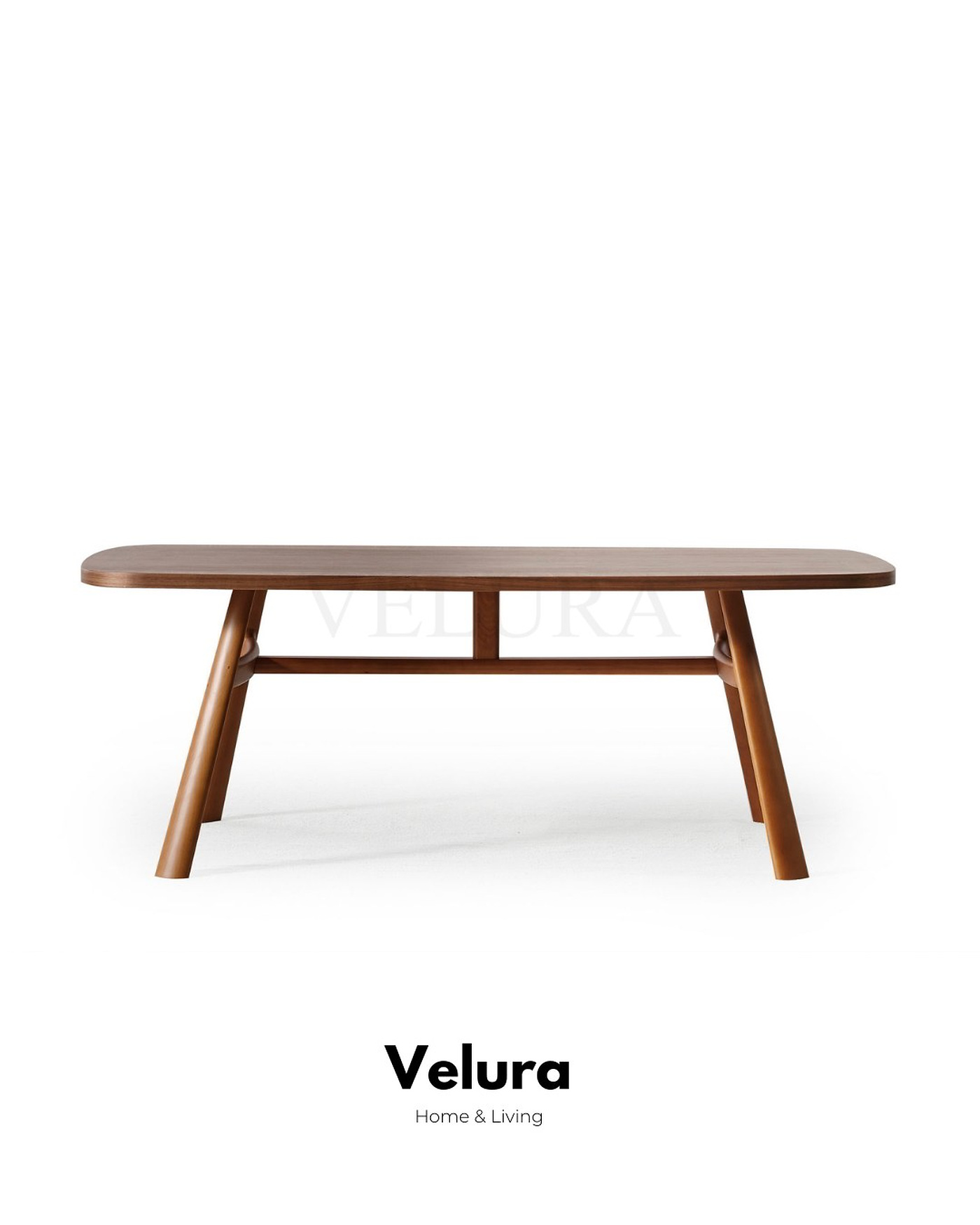 Genova Walnut Yemek Masası koyu ceviz modern tasarım