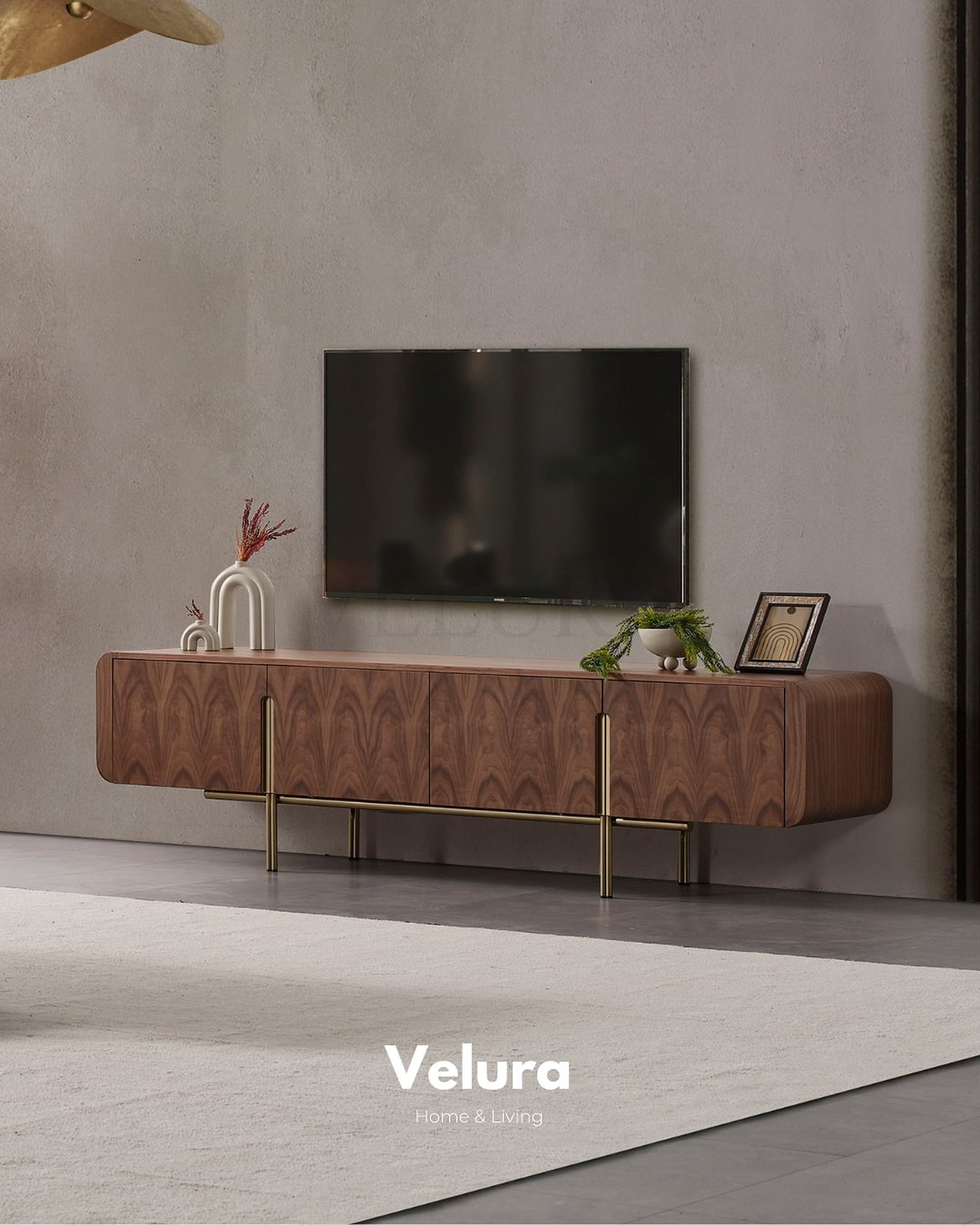 Genova Walnut Yemek Takımı koyu ceviz modern tasarım