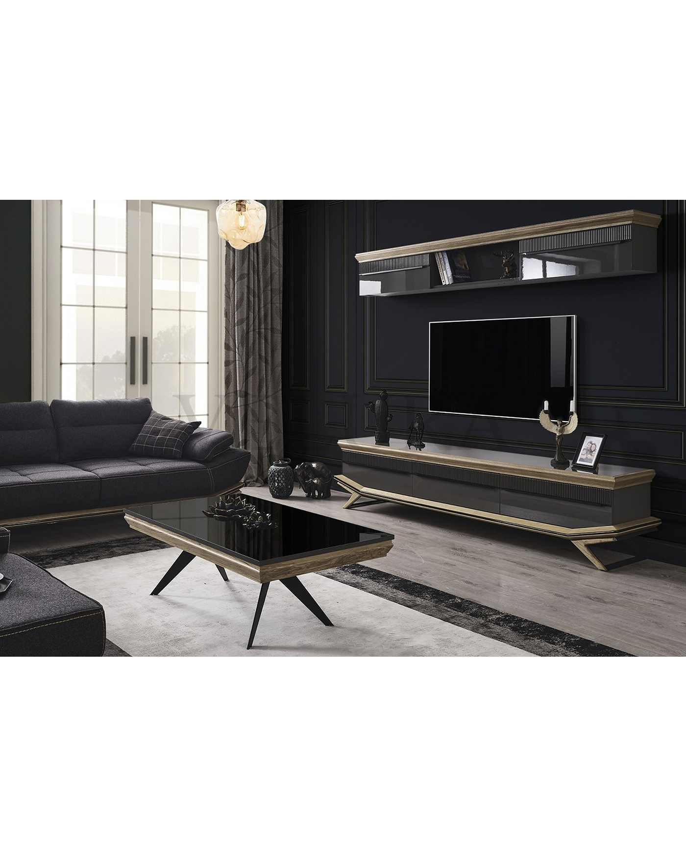 Grand Yemek Takımı - Velura Home Ahşap Detaylı Modern Grand Yemek Odası Takımı