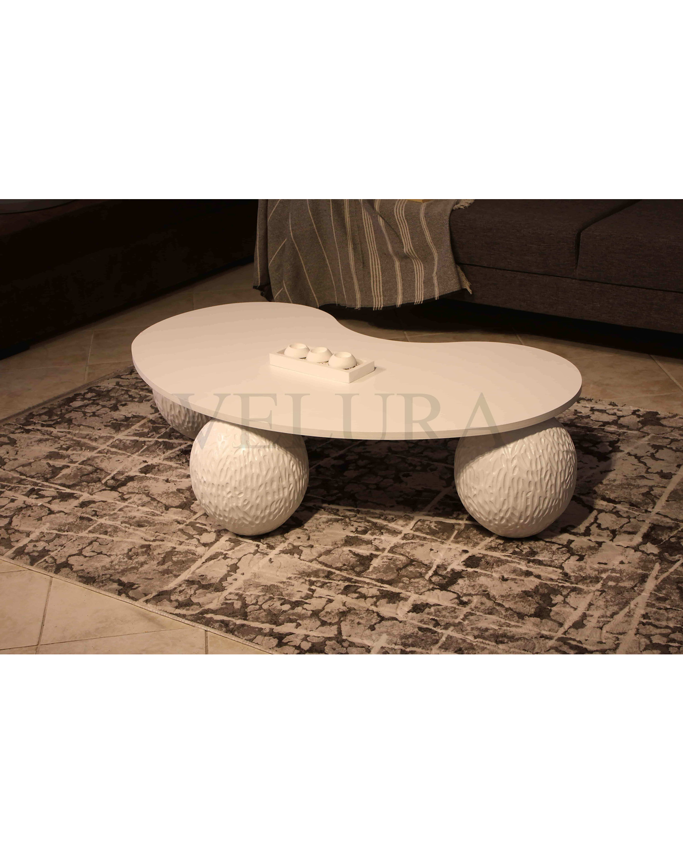 Minimalist Beyaz MDF Sehpa Modeli Derla Beyaz Sehpa Fasülye Mdf
