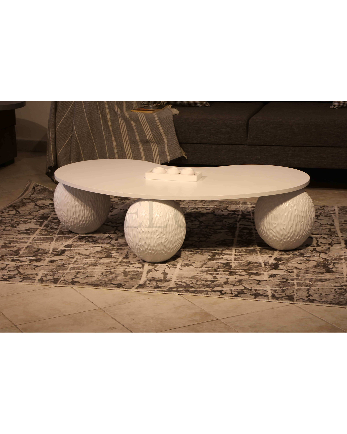 Minimalist Beyaz MDF Sehpa Modeli Derla Beyaz Sehpa Fasülye Mdf