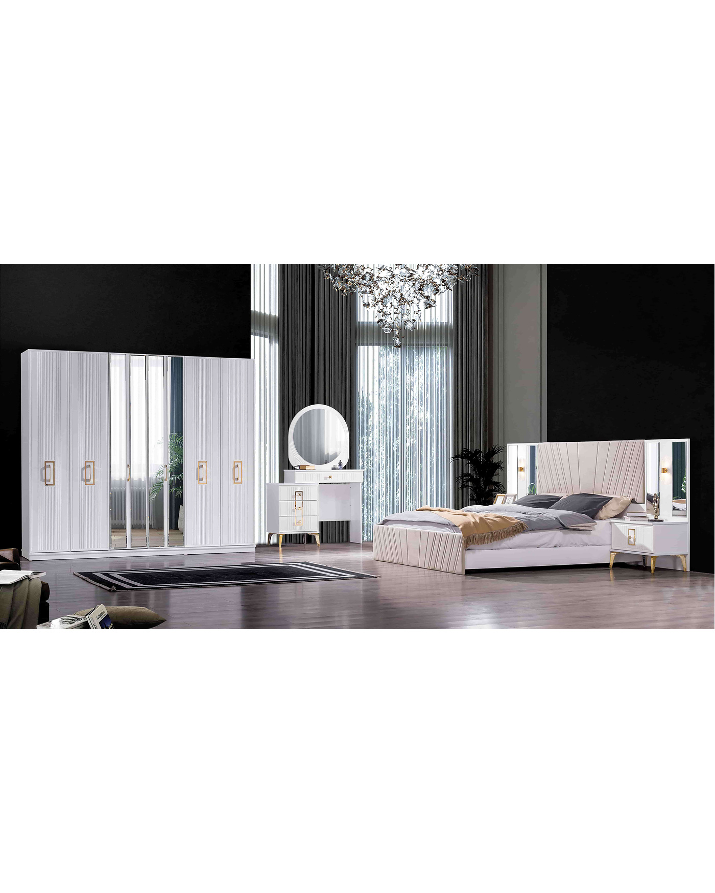 Velura Home Gold Detaylı Yatak Odası Modelleri Velura Home Rio Gold mobilya seti