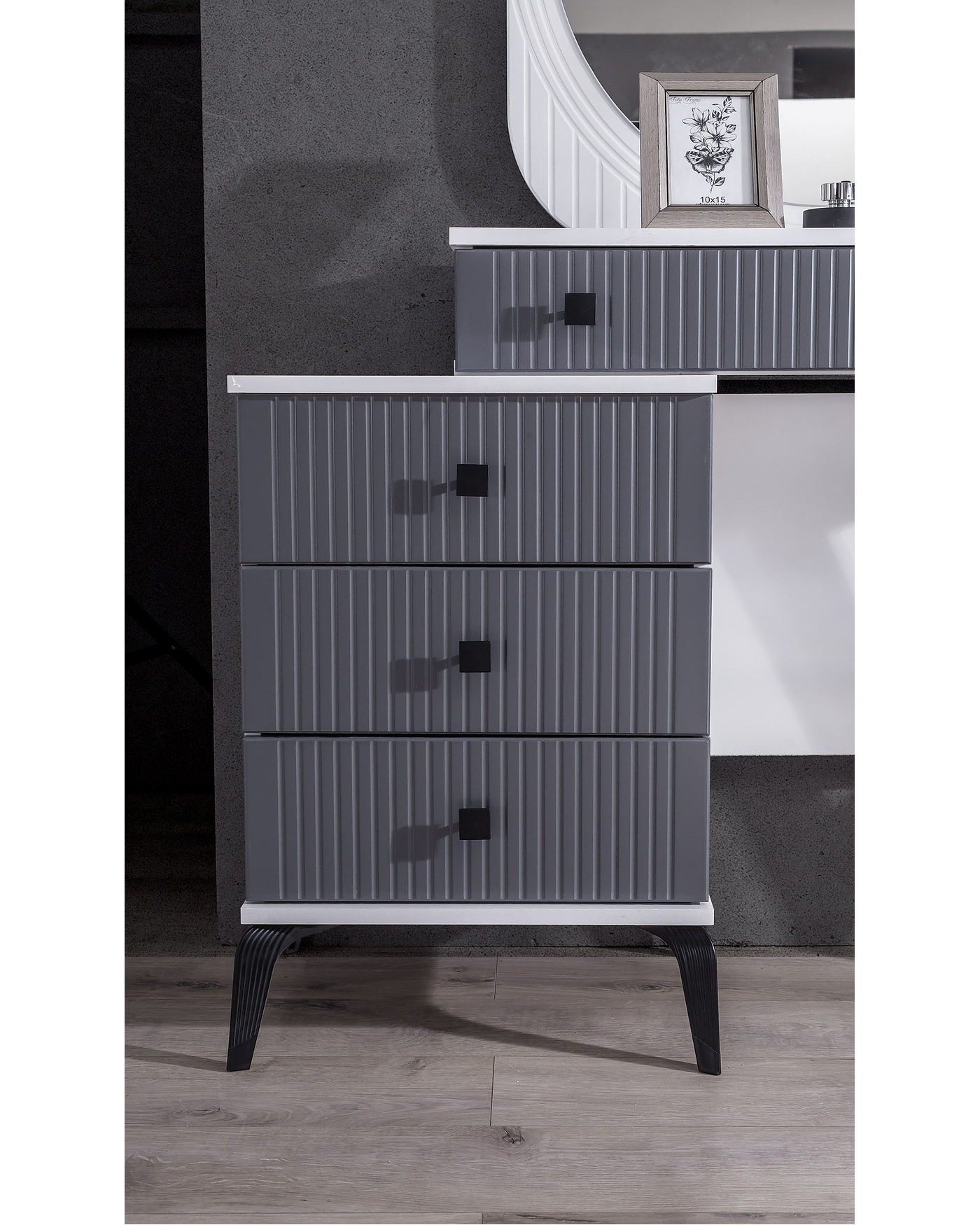 Velura Home Stil Antrasit Yatak Odası Stil Antrasit Yatak Odası Takımı Modern Tasarım