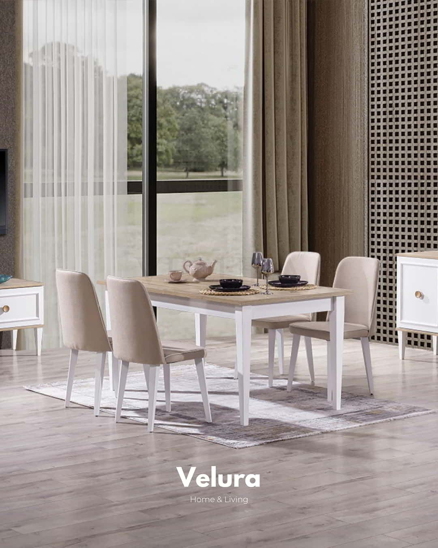 Velura Home yemek odası takımı Legna model