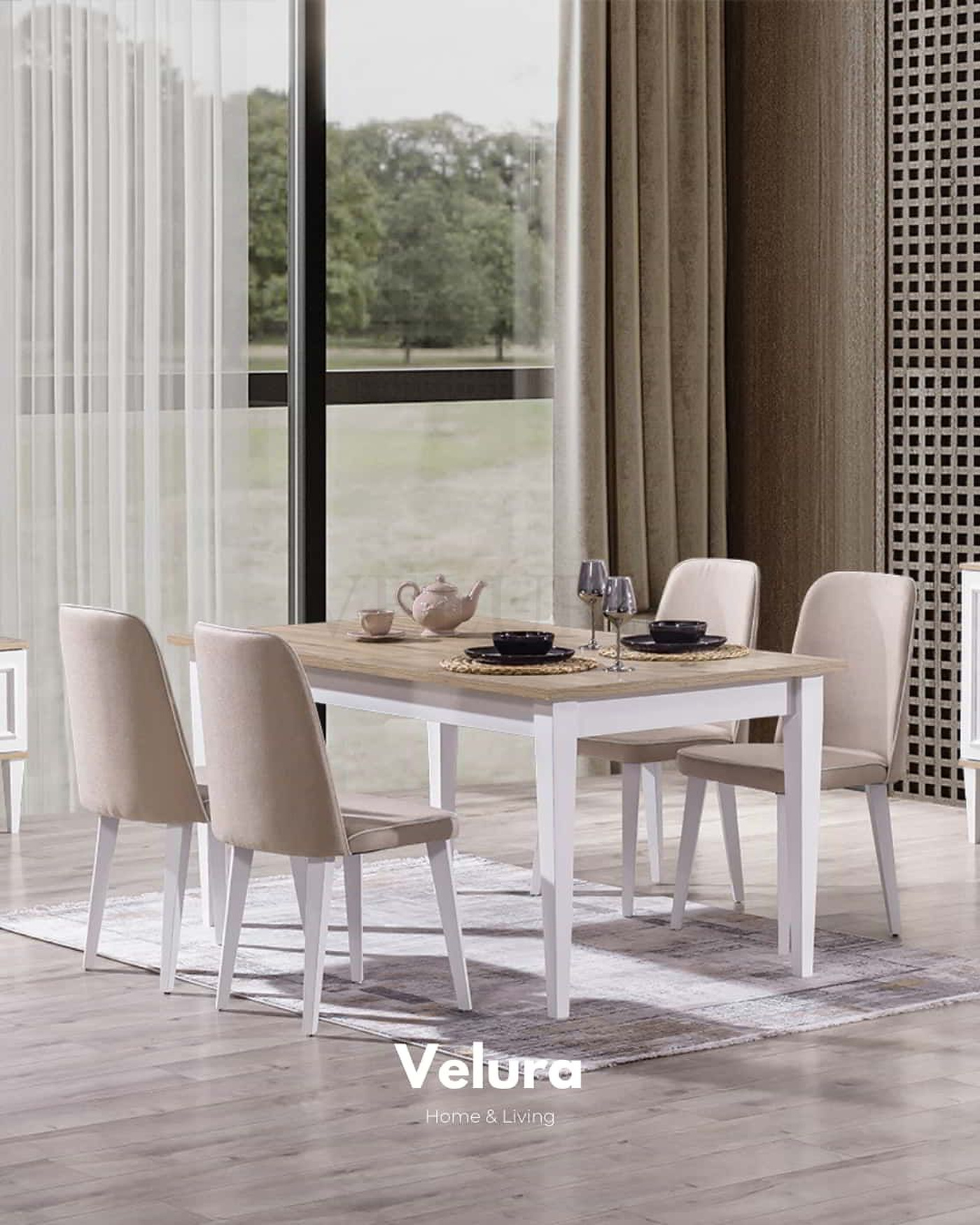 Velura Home yemek odası takımı Legna model