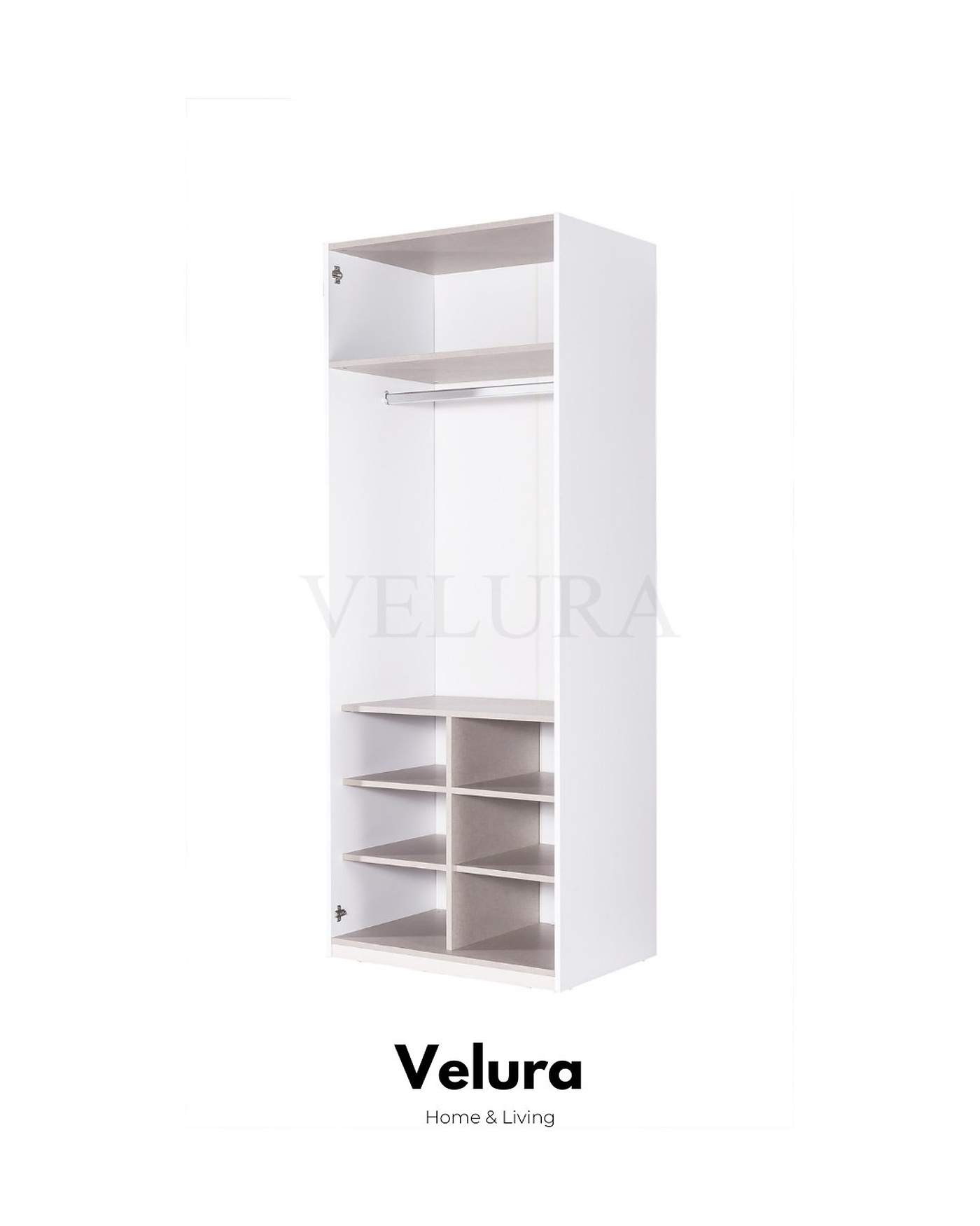 Legna 10 kapılı beyaz köşe dolap aynalı model