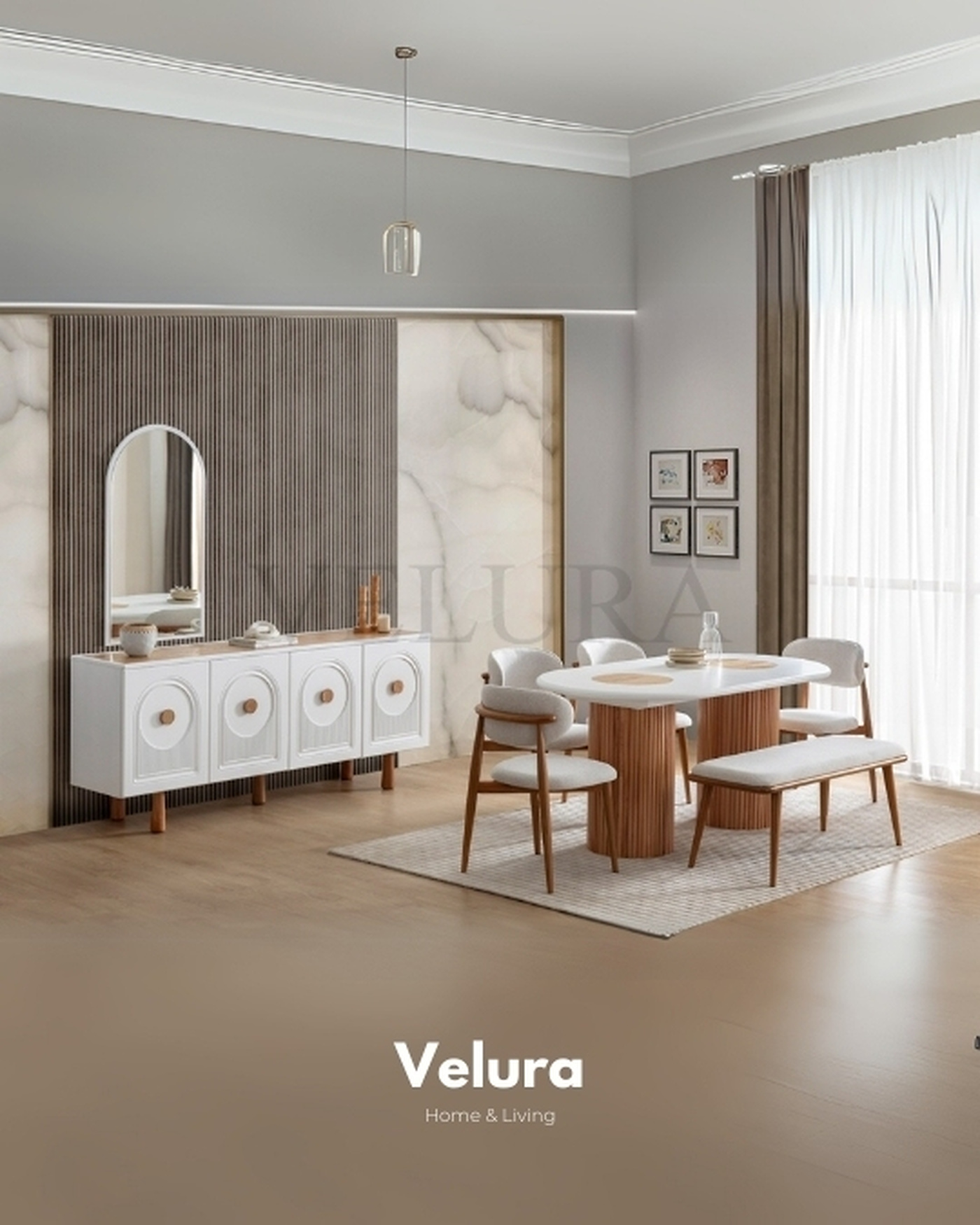 Velura Home Lotus Yemek Odası Takımı Lotus Yemek Takımı bohem tasarım