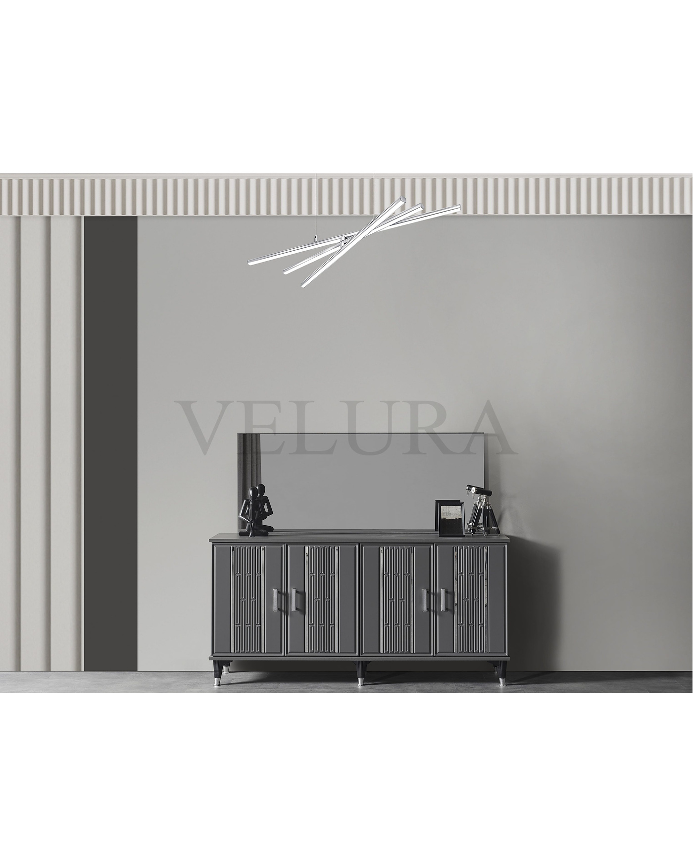 Pırlanta Yemek Takımı - Modern Tasarım | Velura Home Pırlanta Antrasit Yemek Takımı