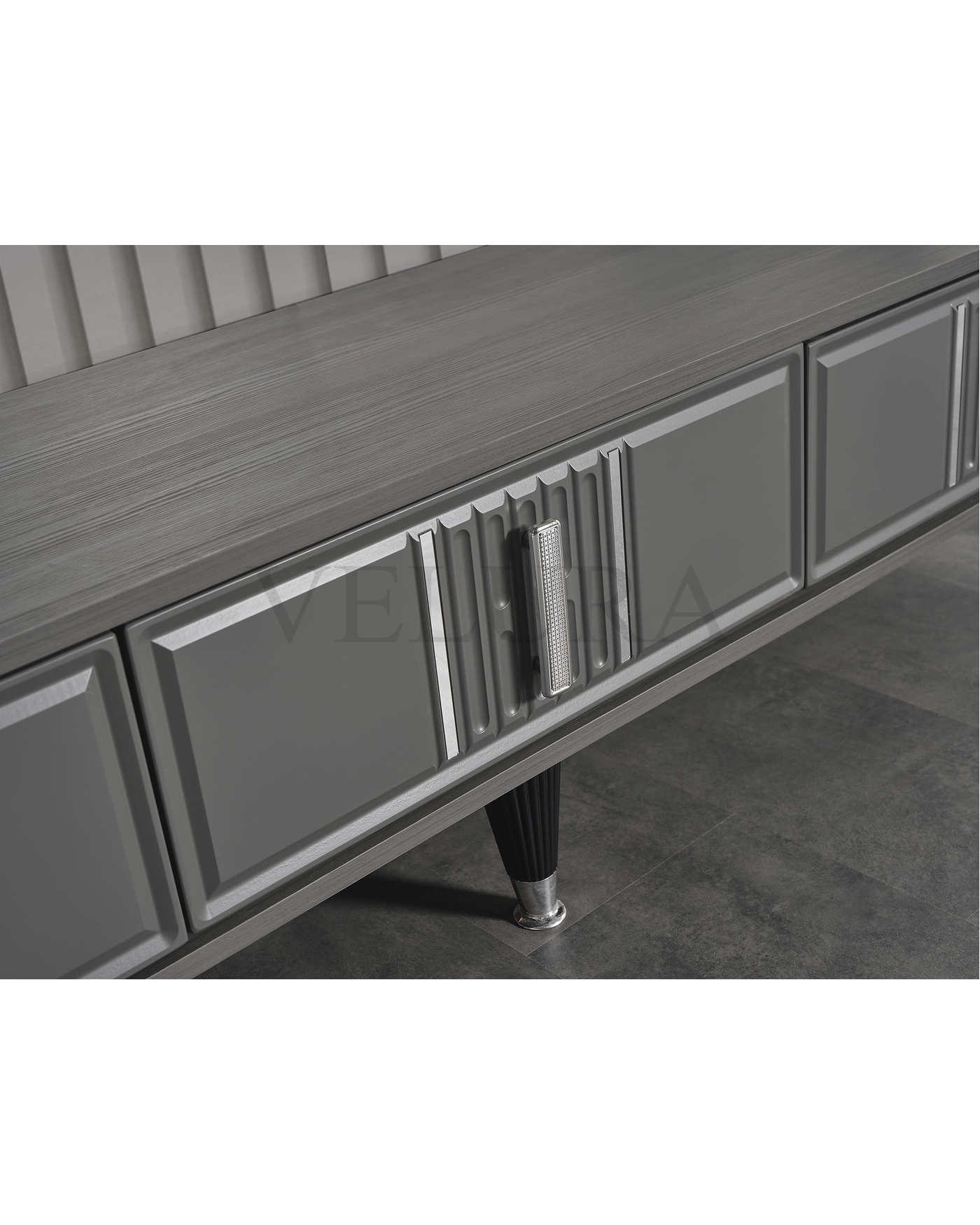 Pırlanta Yemek Takımı - Modern Tasarım | Velura Home Pırlanta Antrasit Yemek Takımı