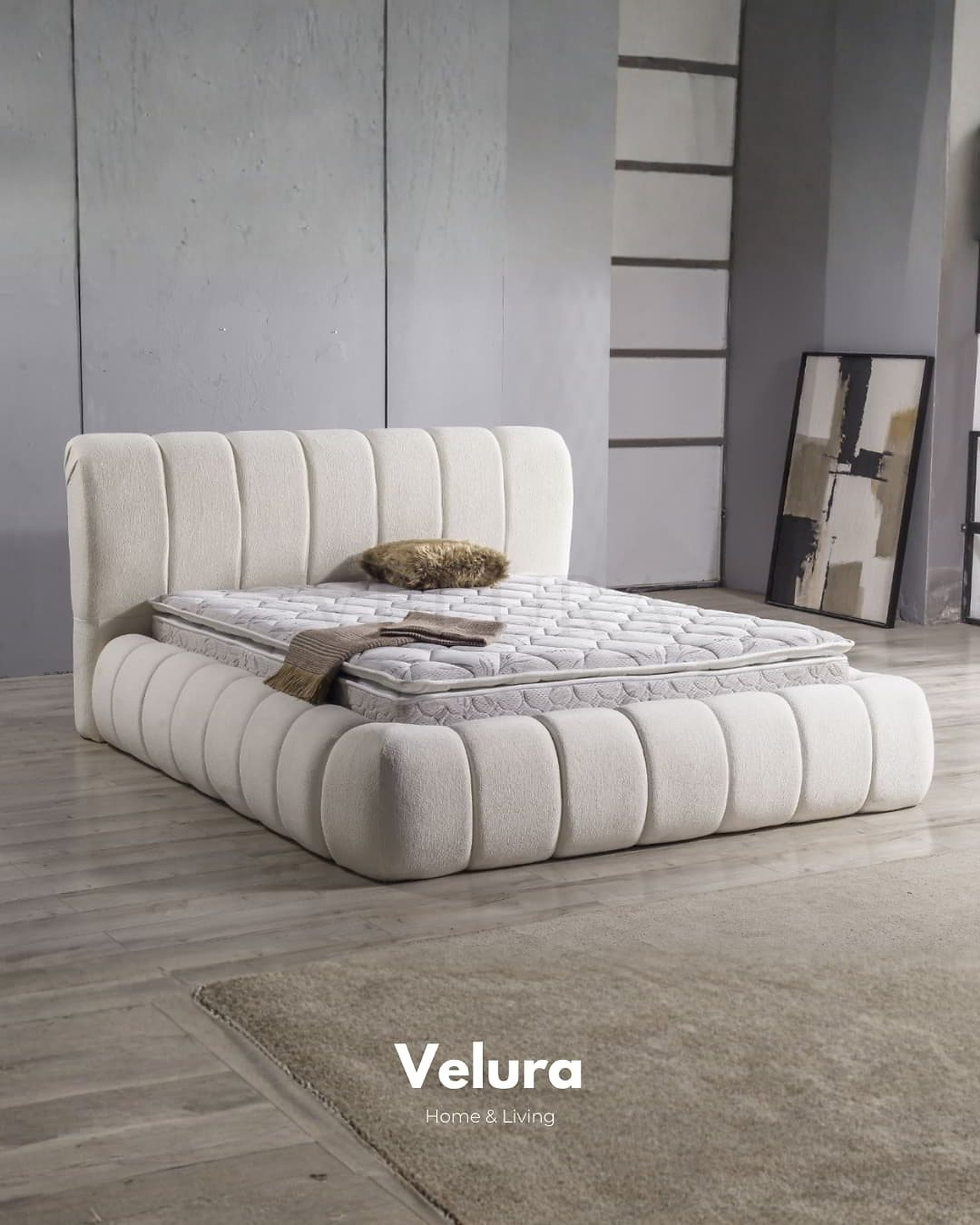 Başlıklı baza ve konforlu yatak  