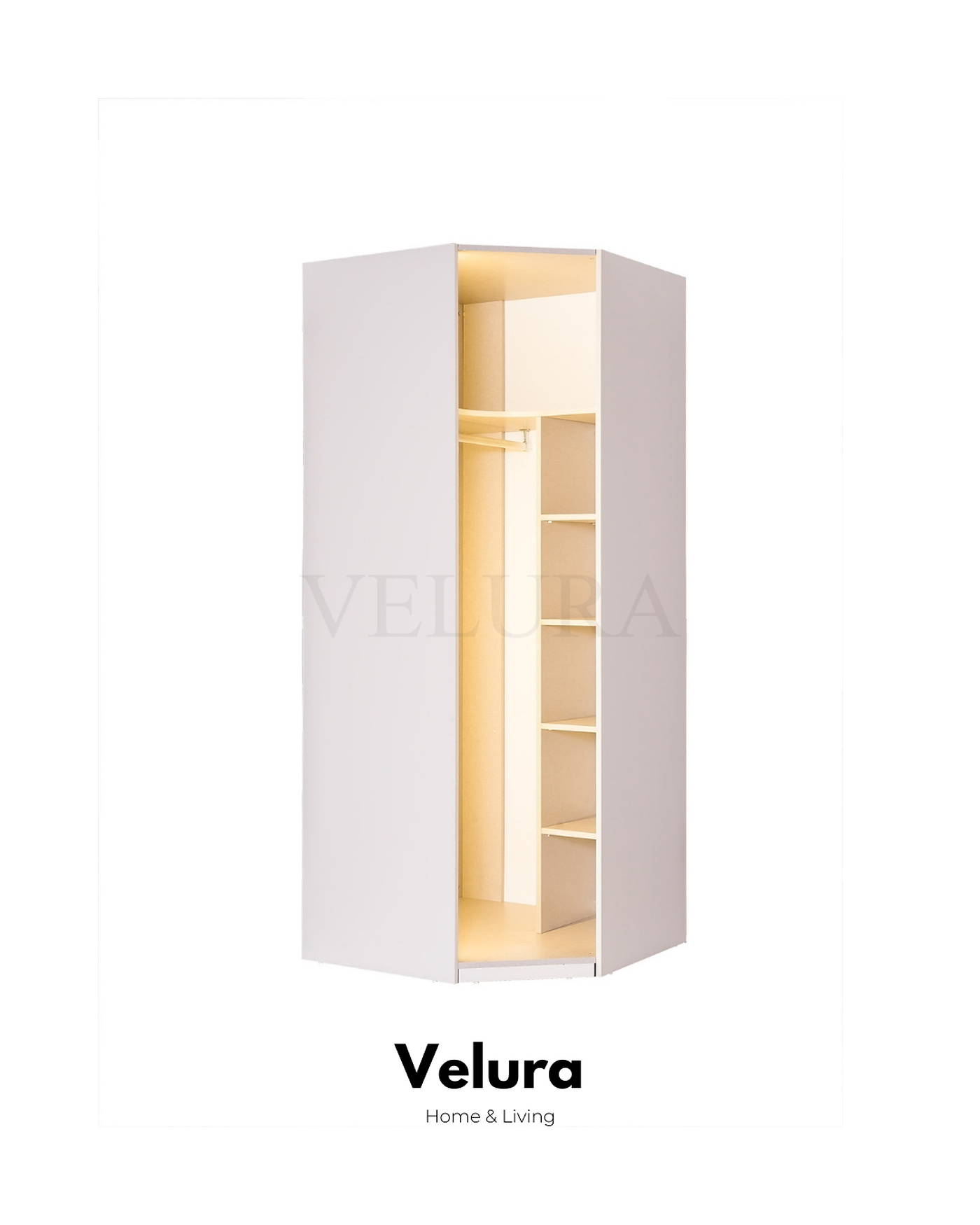 Velura Home köşe dolap modeli 9 kapılı