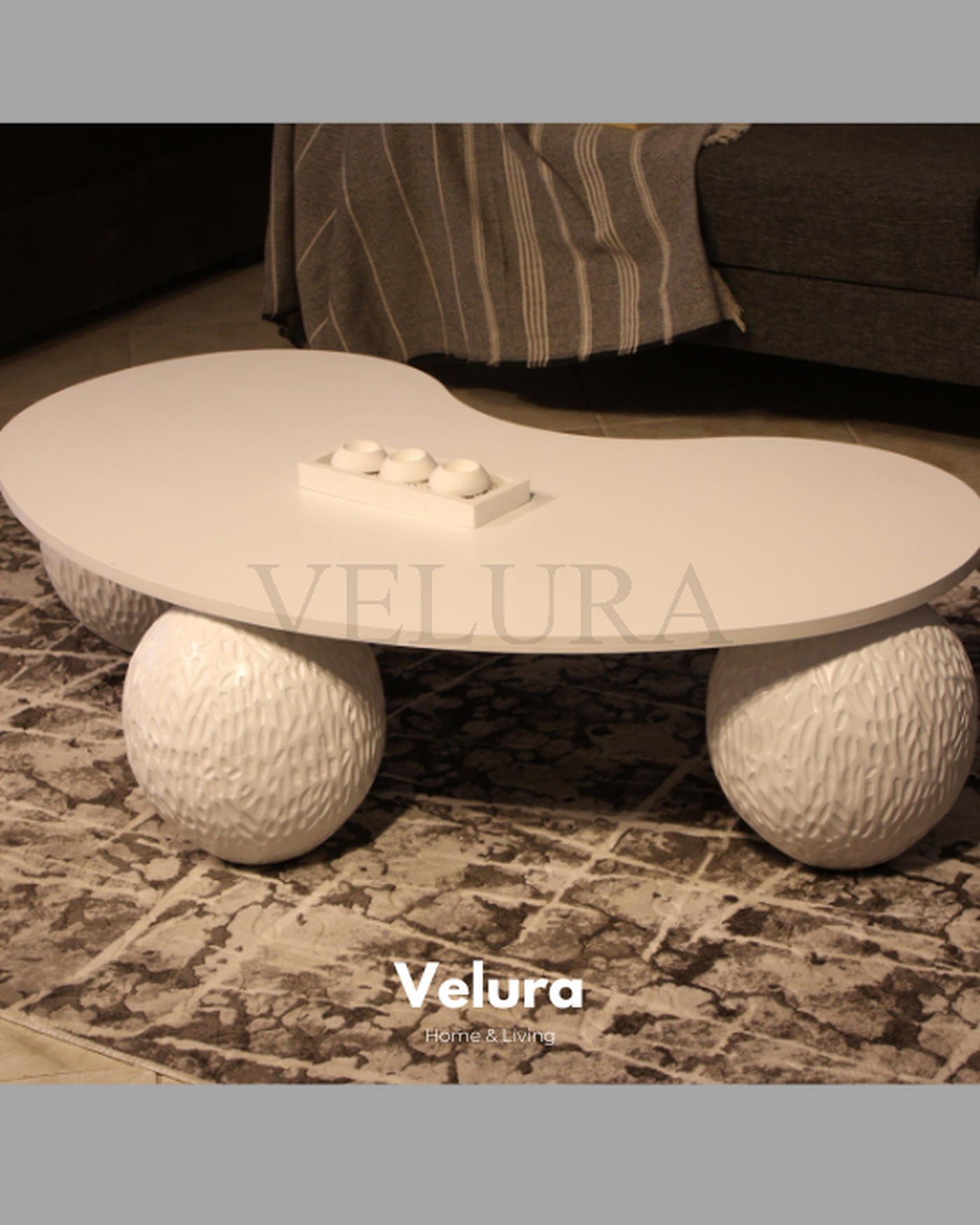 Minimalist Beyaz MDF Sehpa Modeli Derla Beyaz Sehpa Fasülye Mdf