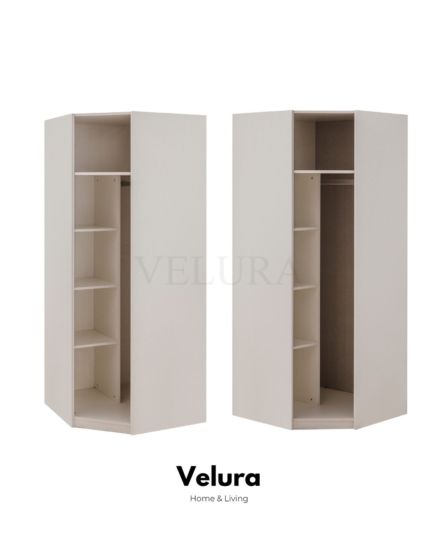 Valore 8 Cam Kapaklı Köşe Dolap – 360×135×220 L-plan