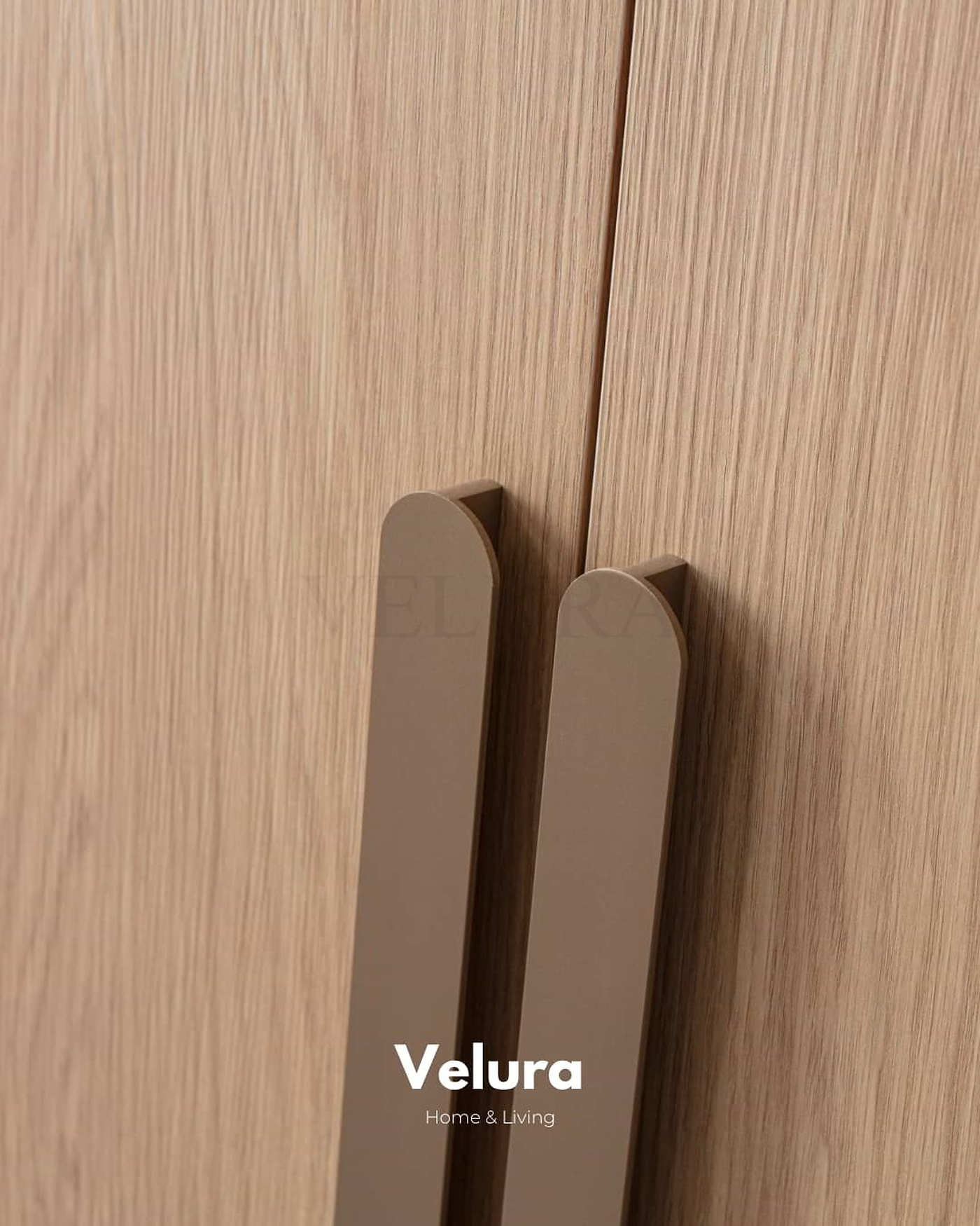 Victor 6 Kapılı Dolap – Natural renk, orta cam kapaklı