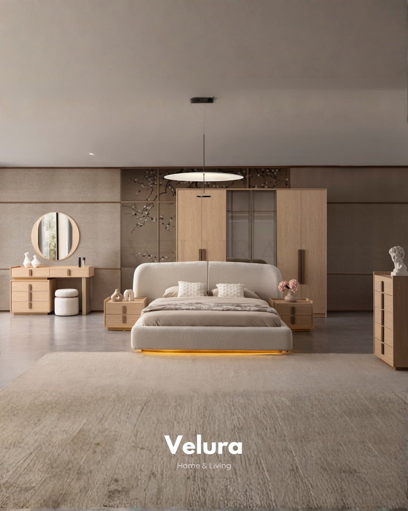 Victor Karyola – Natural renk, bazalı, suntalam gövdeli