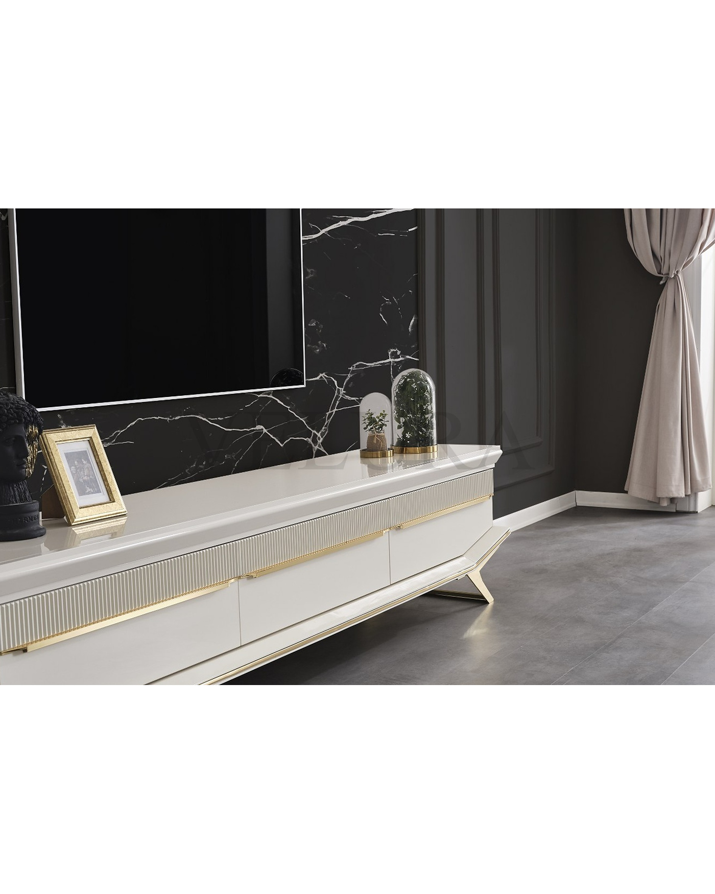 Angel Yemek Takımı Krem ve Gold