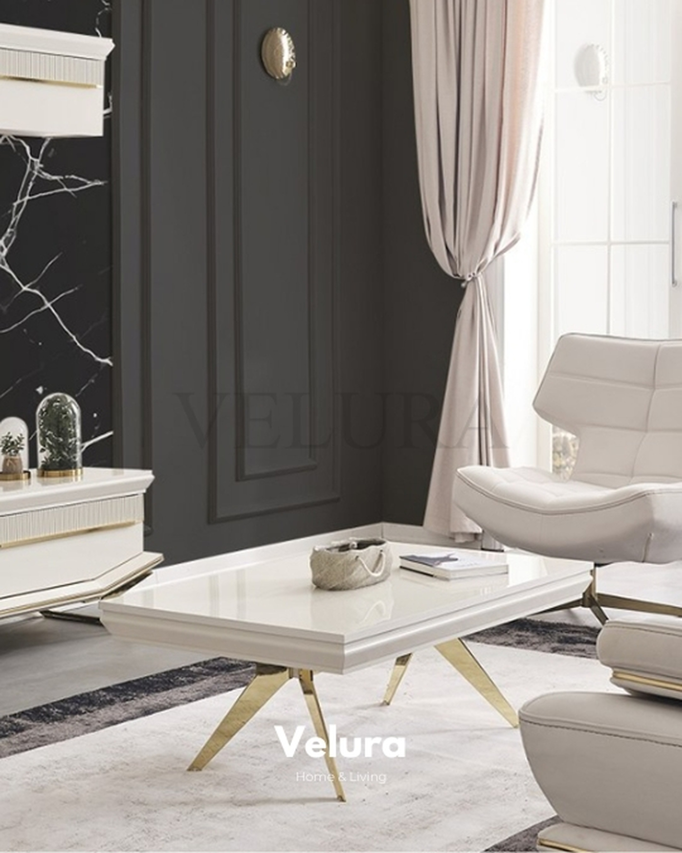 Zarif Tasarımlı Modern Orta Sehpa Angel Orta Sehpa Velura Home