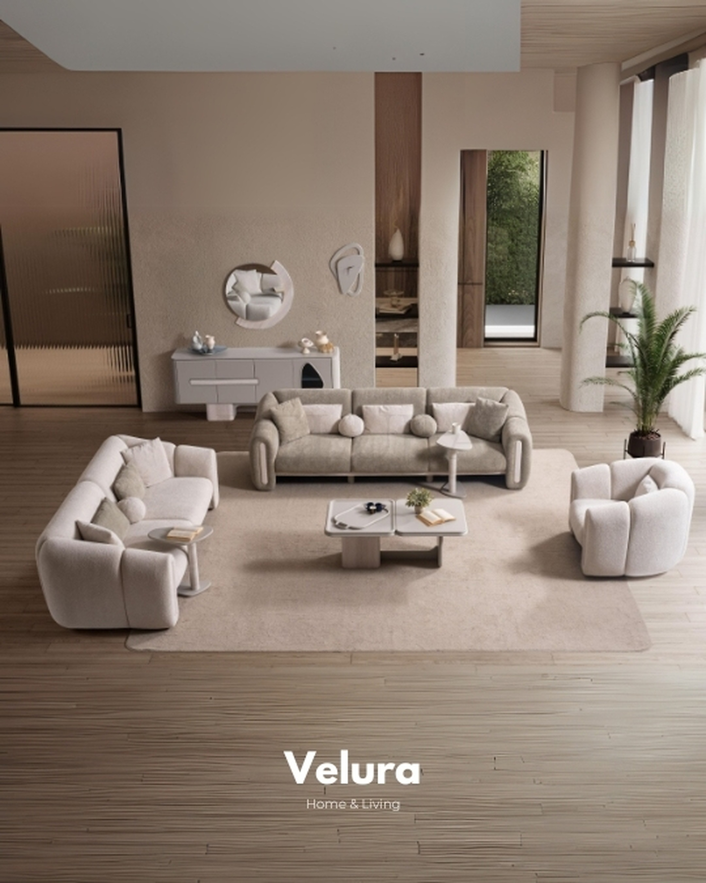Hermes Düğün Paketi — Hermes Koltuk Takımı, Moon Yatak Odası ve Moon Yemek Odası ile modern, uyumlu set