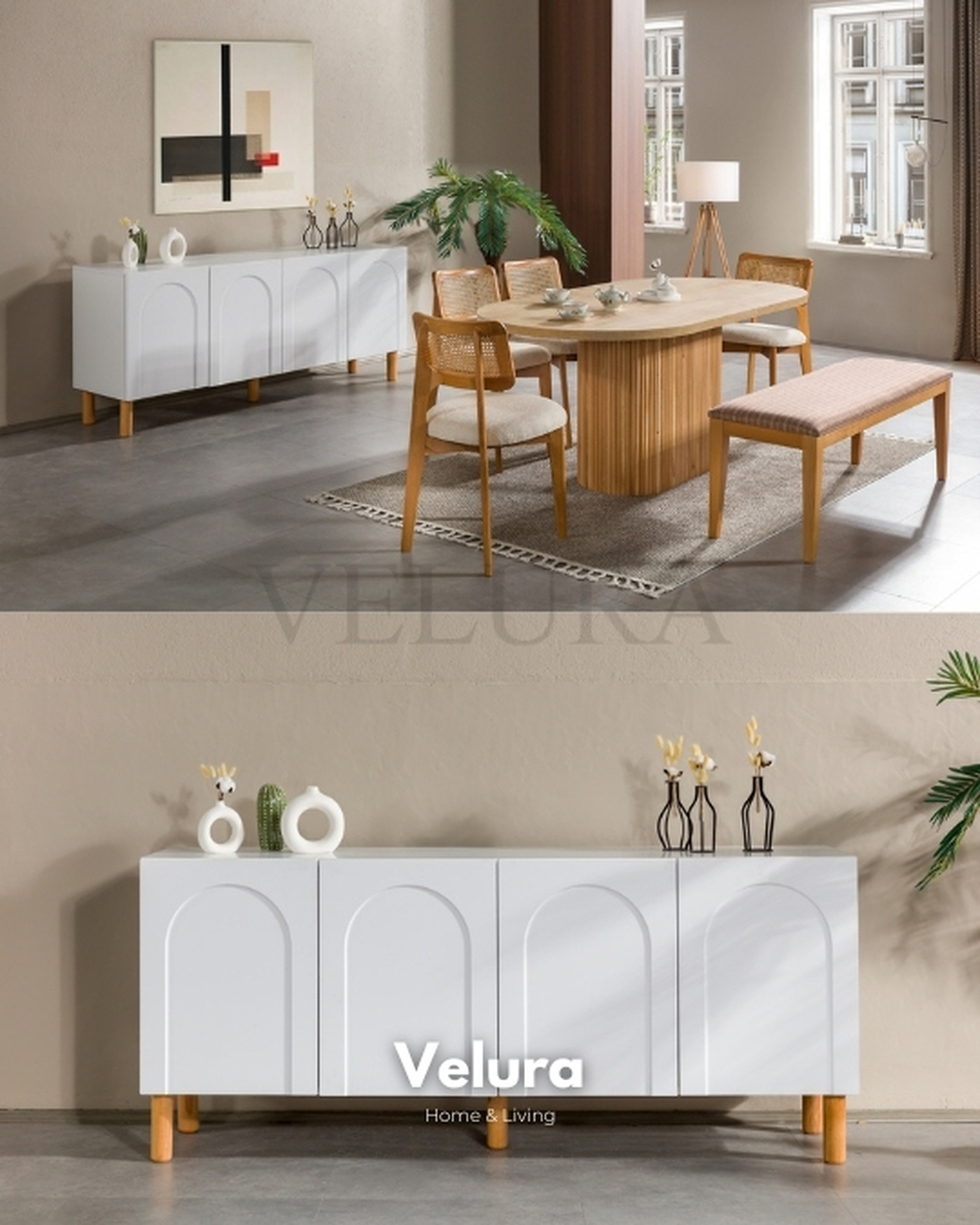 Velura Home Modern Yemek Odası Takımı Velura Home şık yemek takımı