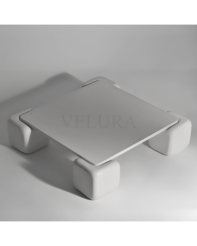 Küre Orta Sehpa - 4 Zar (Beyaz) - Kare - Beyaz Mdf Küre Orta Sehpa - 4 Zar (Beyaz) - Kare - Beyaz Mdf