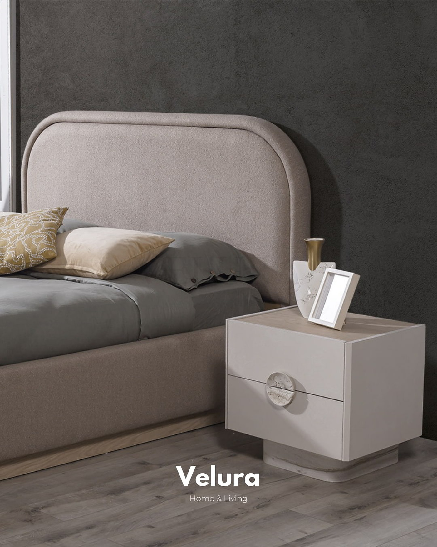 Traverten detaylı modern komodin modeli
