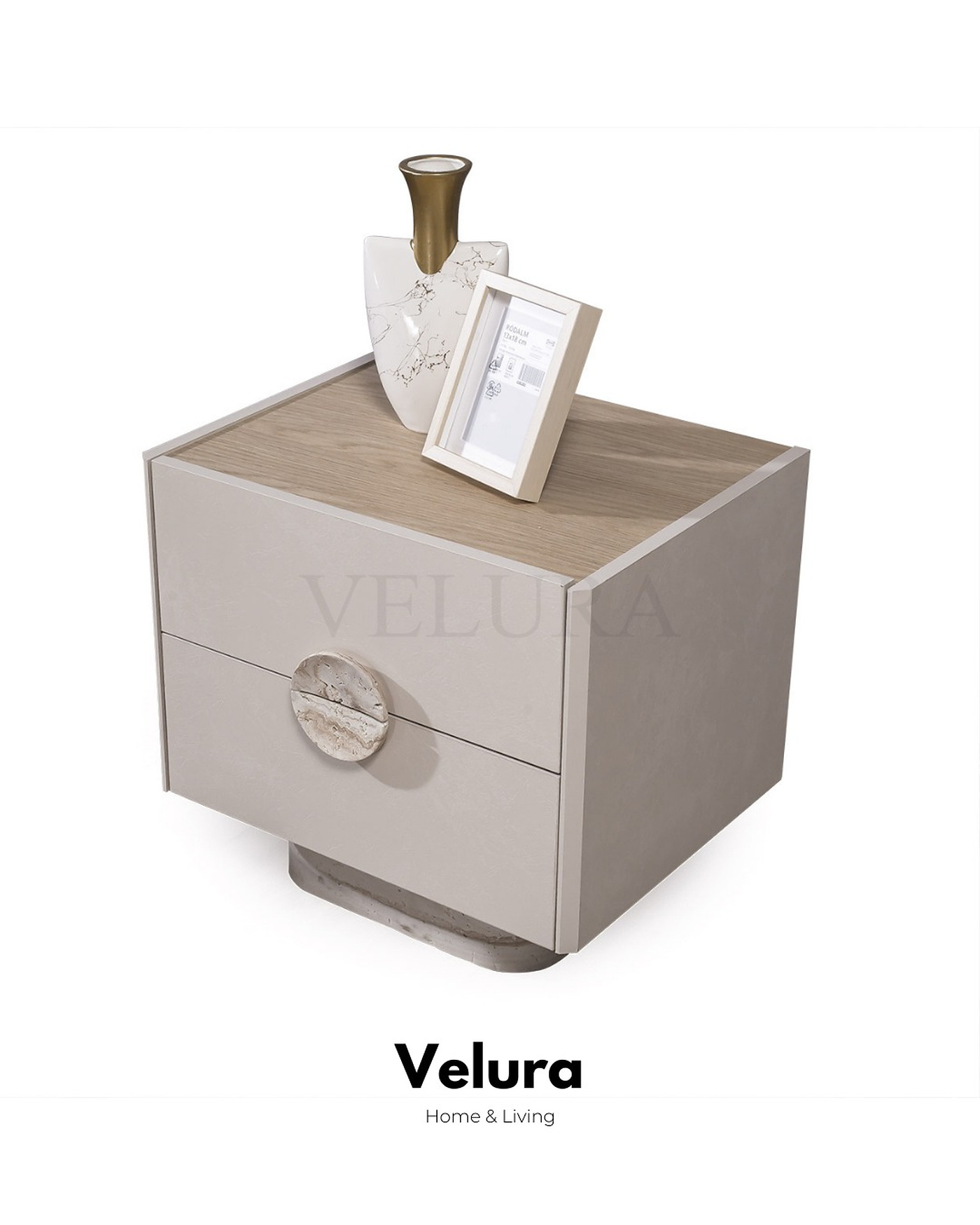 Traverten detaylı modern komodin modeli