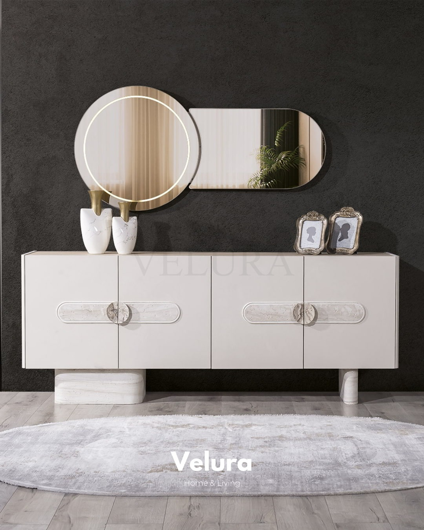 Hermes Düğün Paketi — Hermes Koltuk Takımı, Moon Yatak Odası ve Moon Yemek Odası ile modern, uyumlu set
