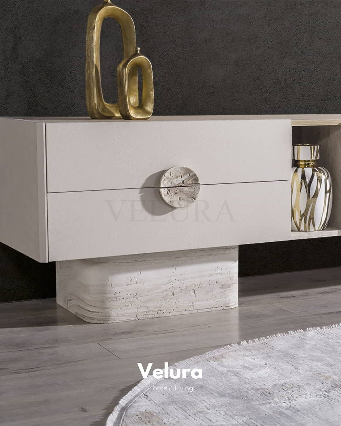 Moon Yemek Takımı kırık beyaz modern tasarım