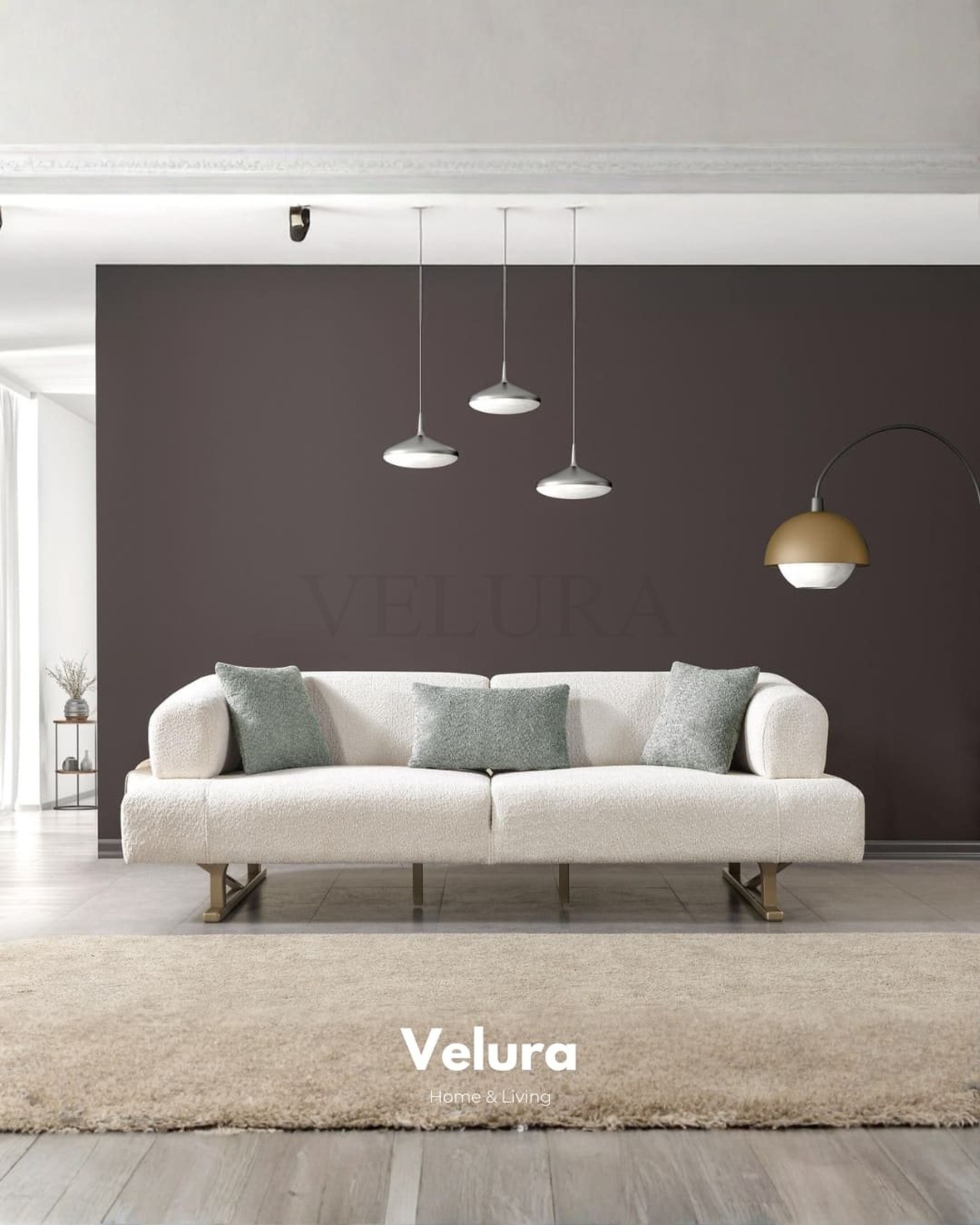 Sahra Koltuk Takımı — Yerden Yüksek, Mekanizmalı Sırt–Kol, Gold Ayak