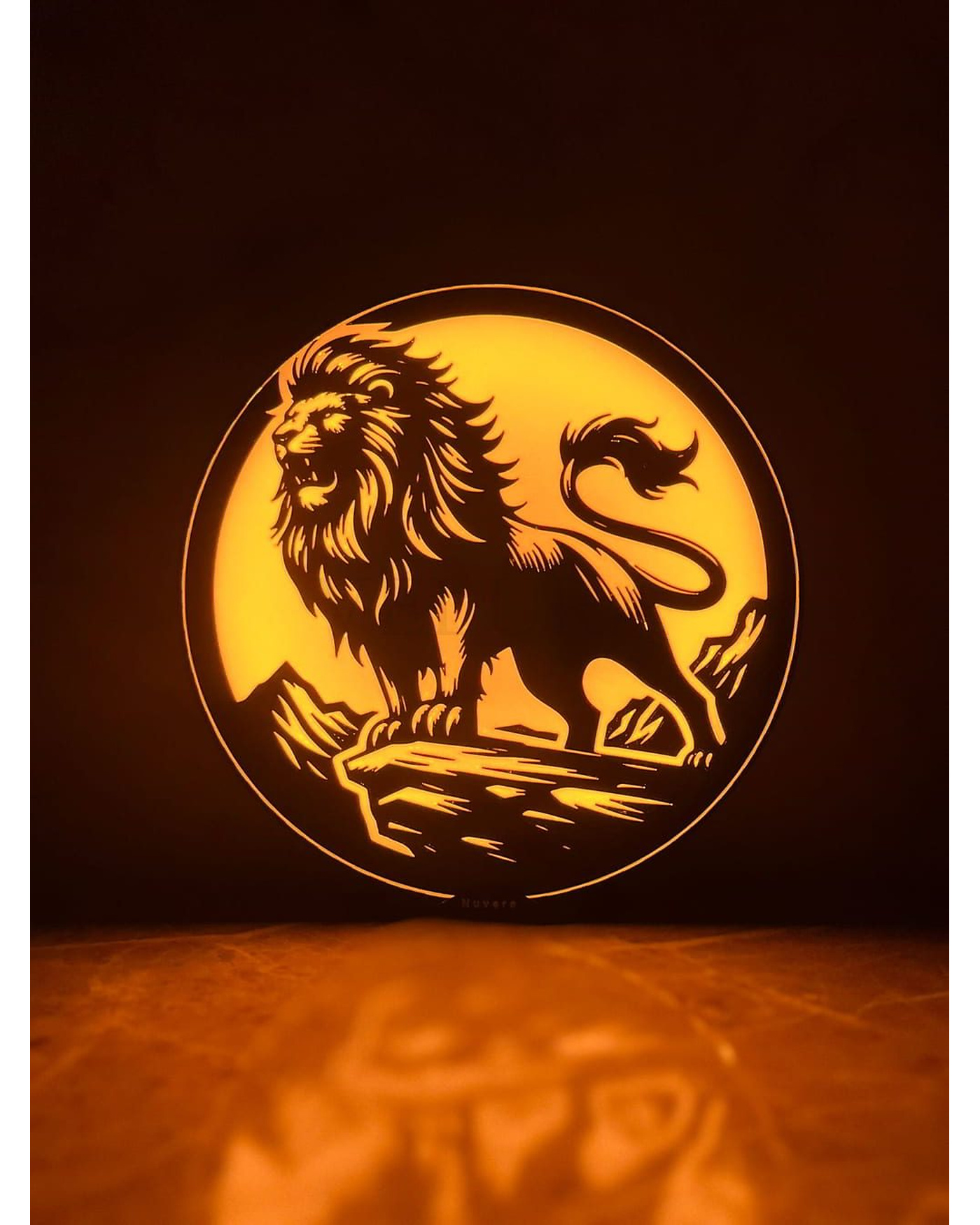 Nex Dekoratif Işık - Simba, aslan figürlü, kişiye özel isim alanlı, adaptörlü LED