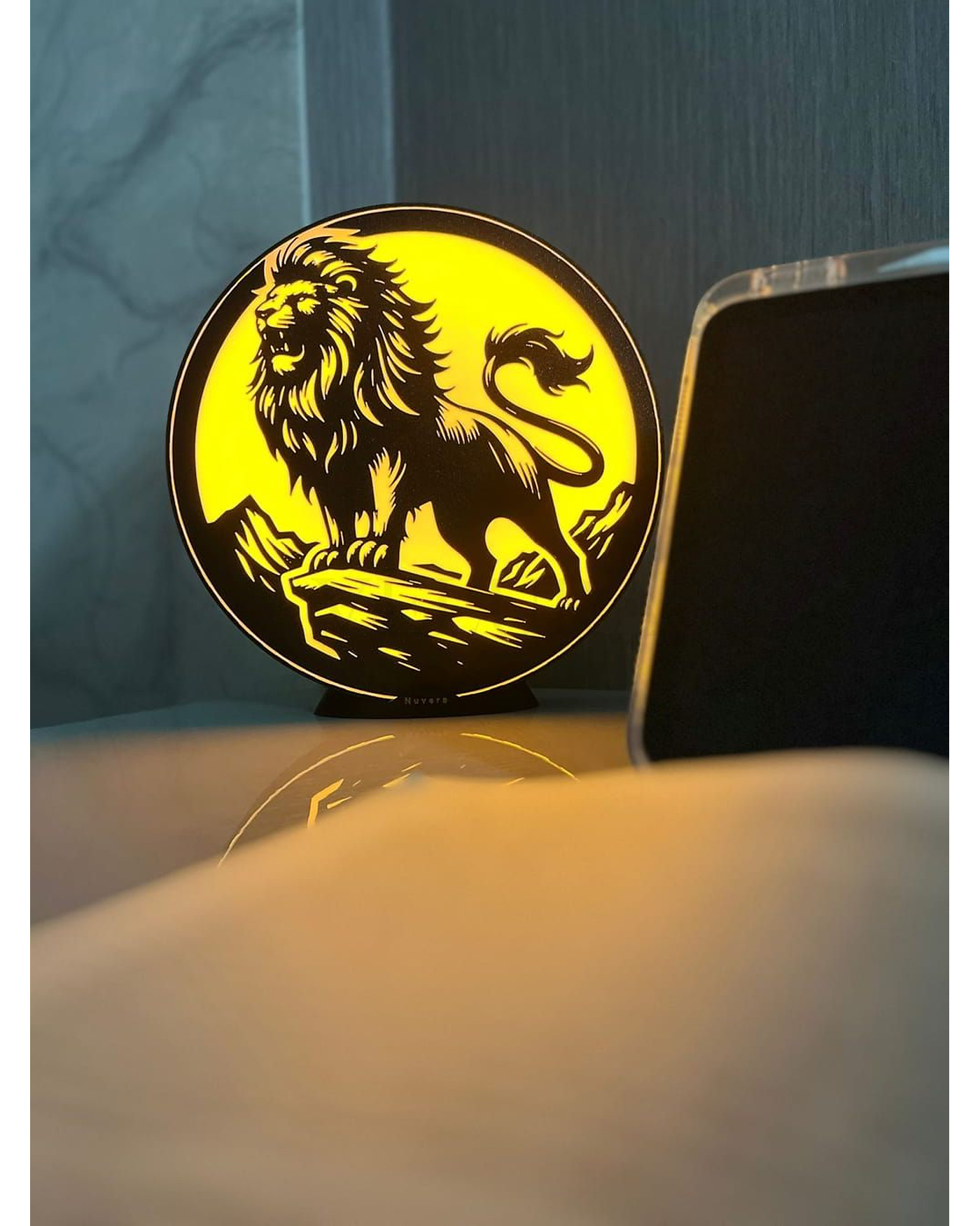 Nex Dekoratif Işık - Simba, aslan figürlü, kişiye özel isim alanlı, adaptörlü LED
