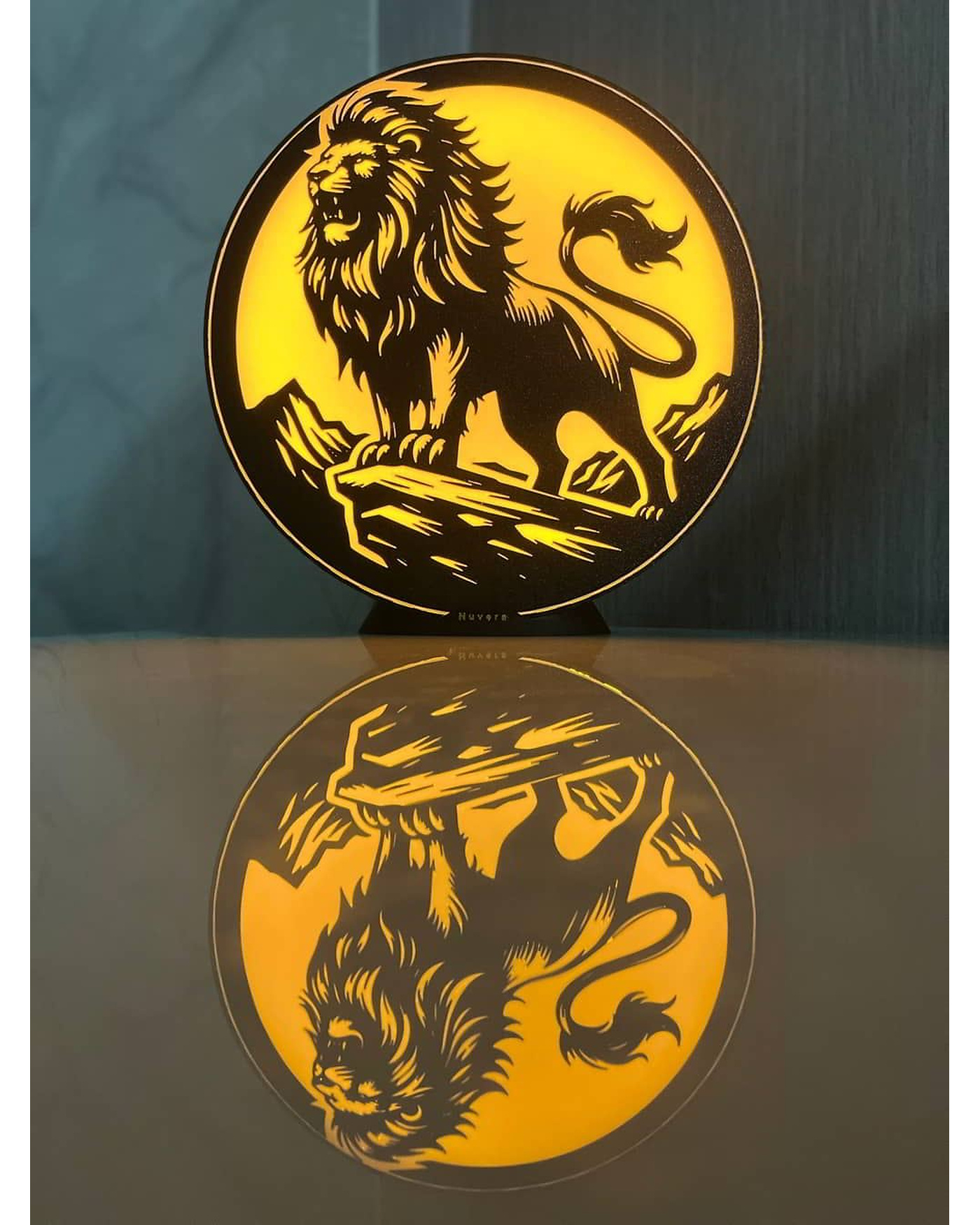 Nex Dekoratif Işık - Simba, aslan figürlü, kişiye özel isim alanlı, adaptörlü LED