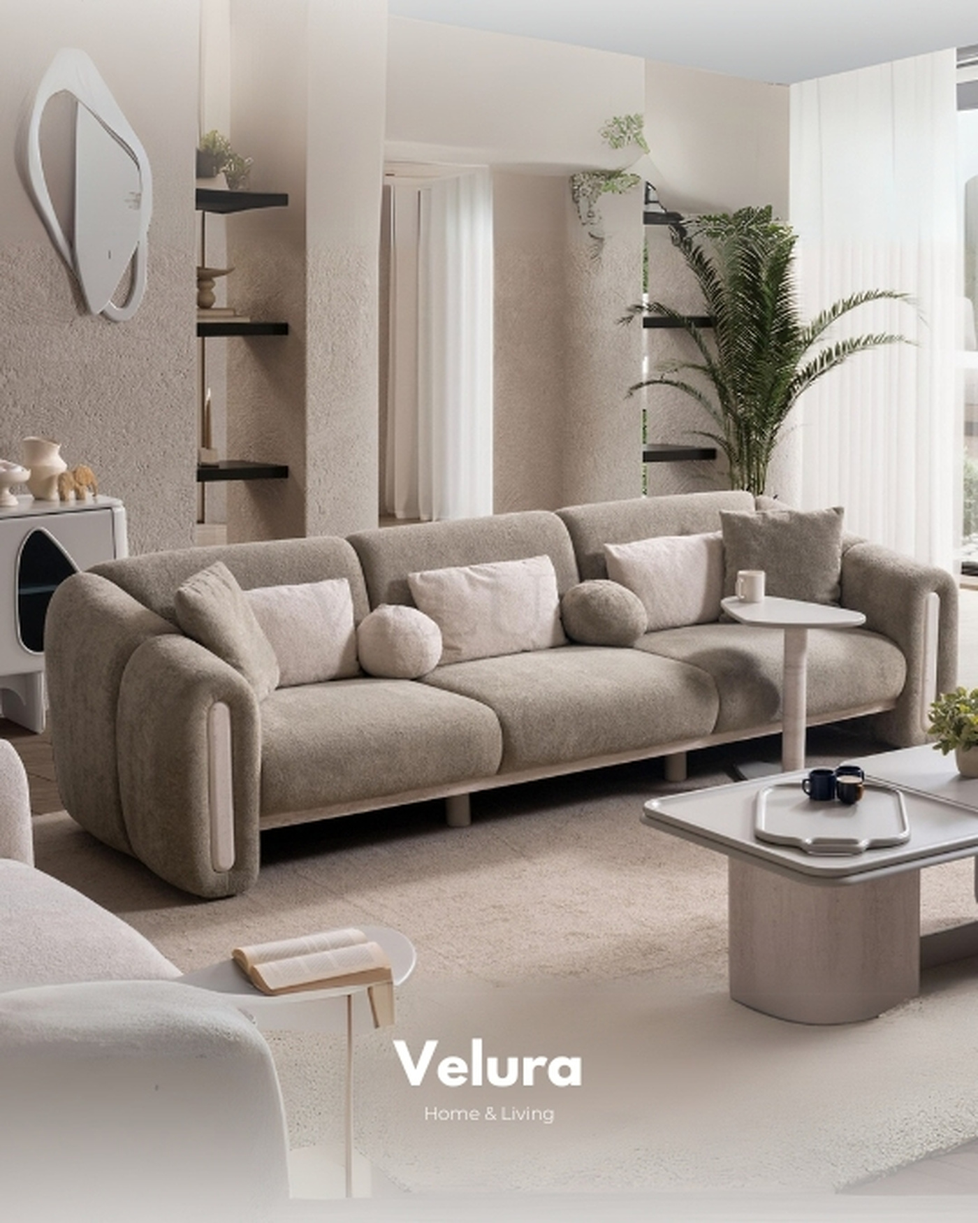 Hermes 4’lü kanepe modern lüks tasarım geniş oturum