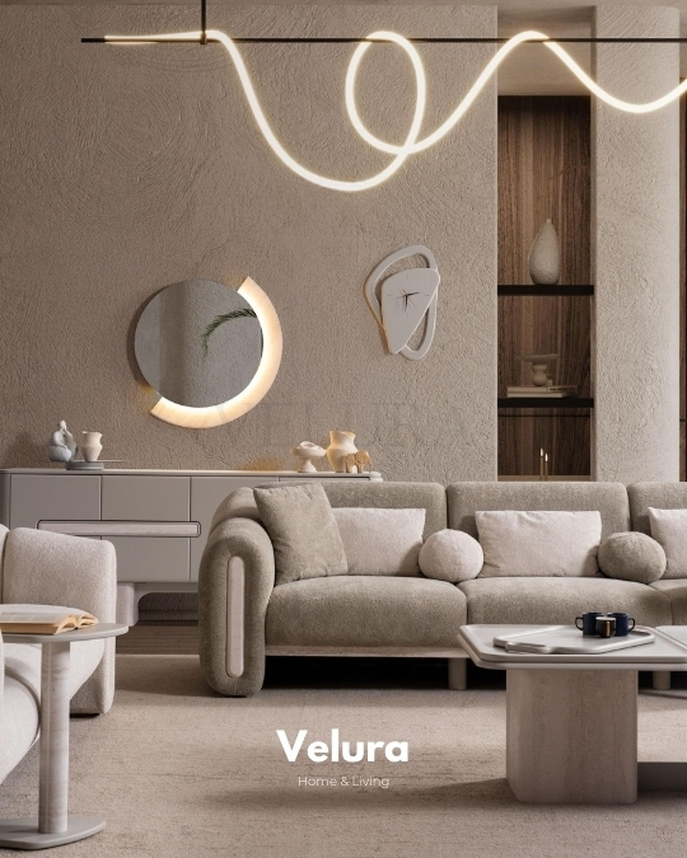 Hermes 4’lü kanepe modern lüks tasarım geniş oturum
