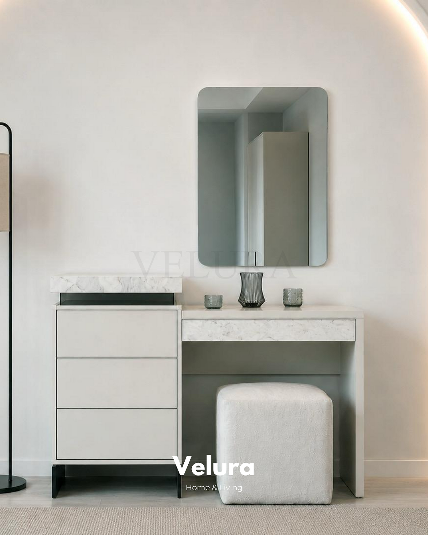 Bony 4 çekmeceli şifonyer modern yatak odası için kırık beyaz depolama mobilyası