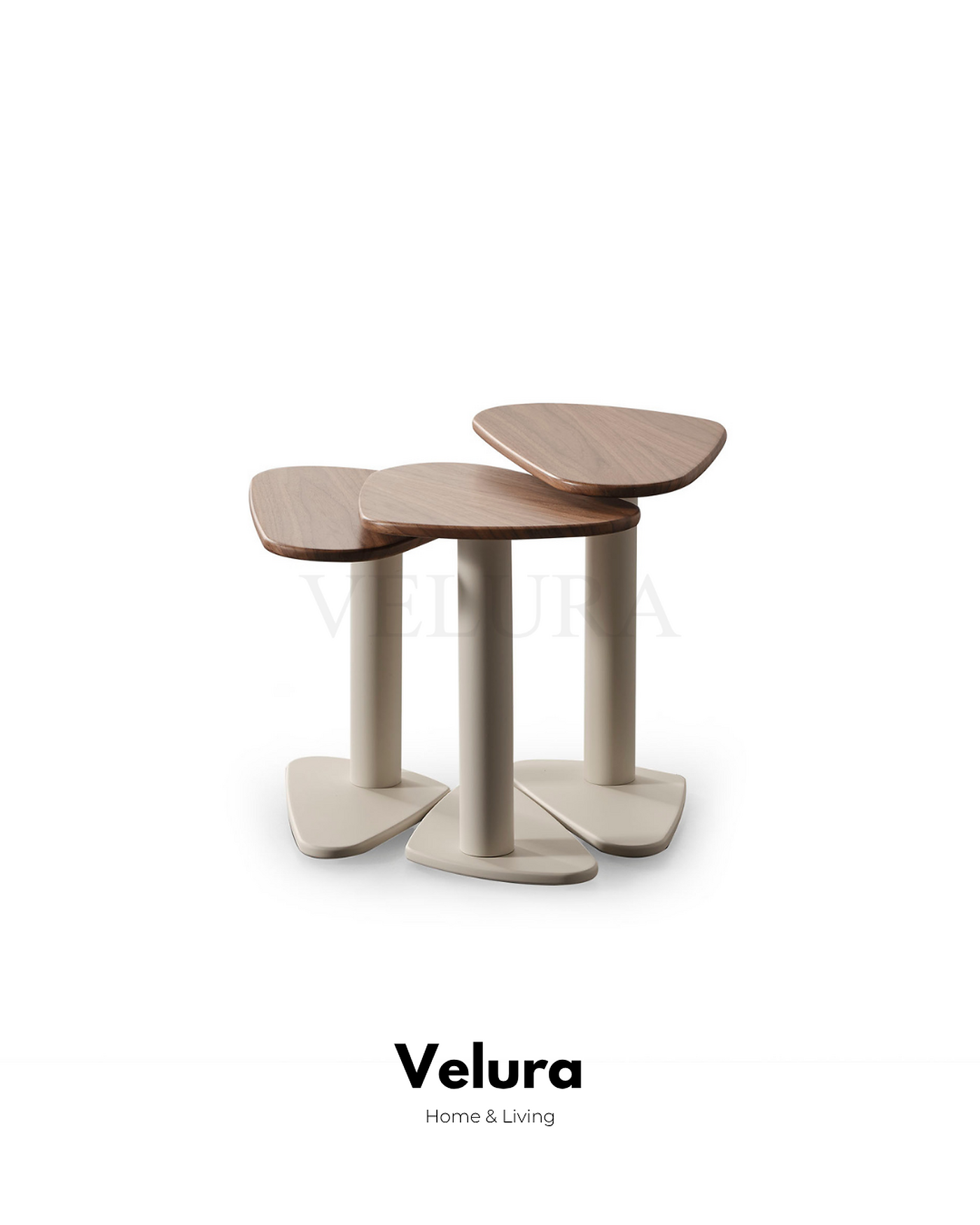 Enna Ekru 52 cm genişlik ölçülü kullanışlı yan sehpa