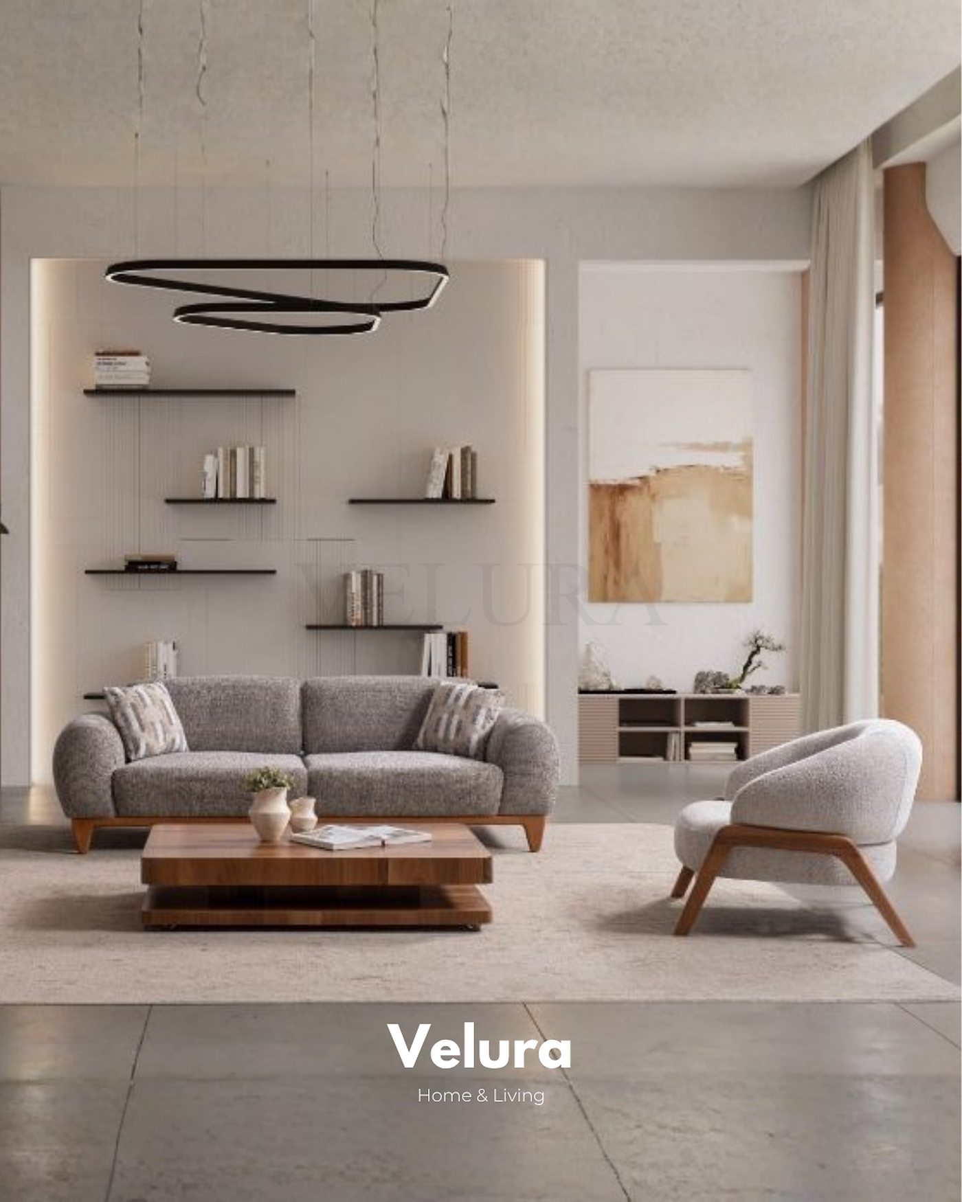Luna Koltuk Takımı Modern Oturma Grubu Luna Koltuk Takımı krem kahve renkli modern oturma grubu