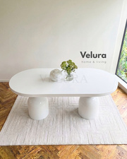 Lura Yemek Masası - Beyaz